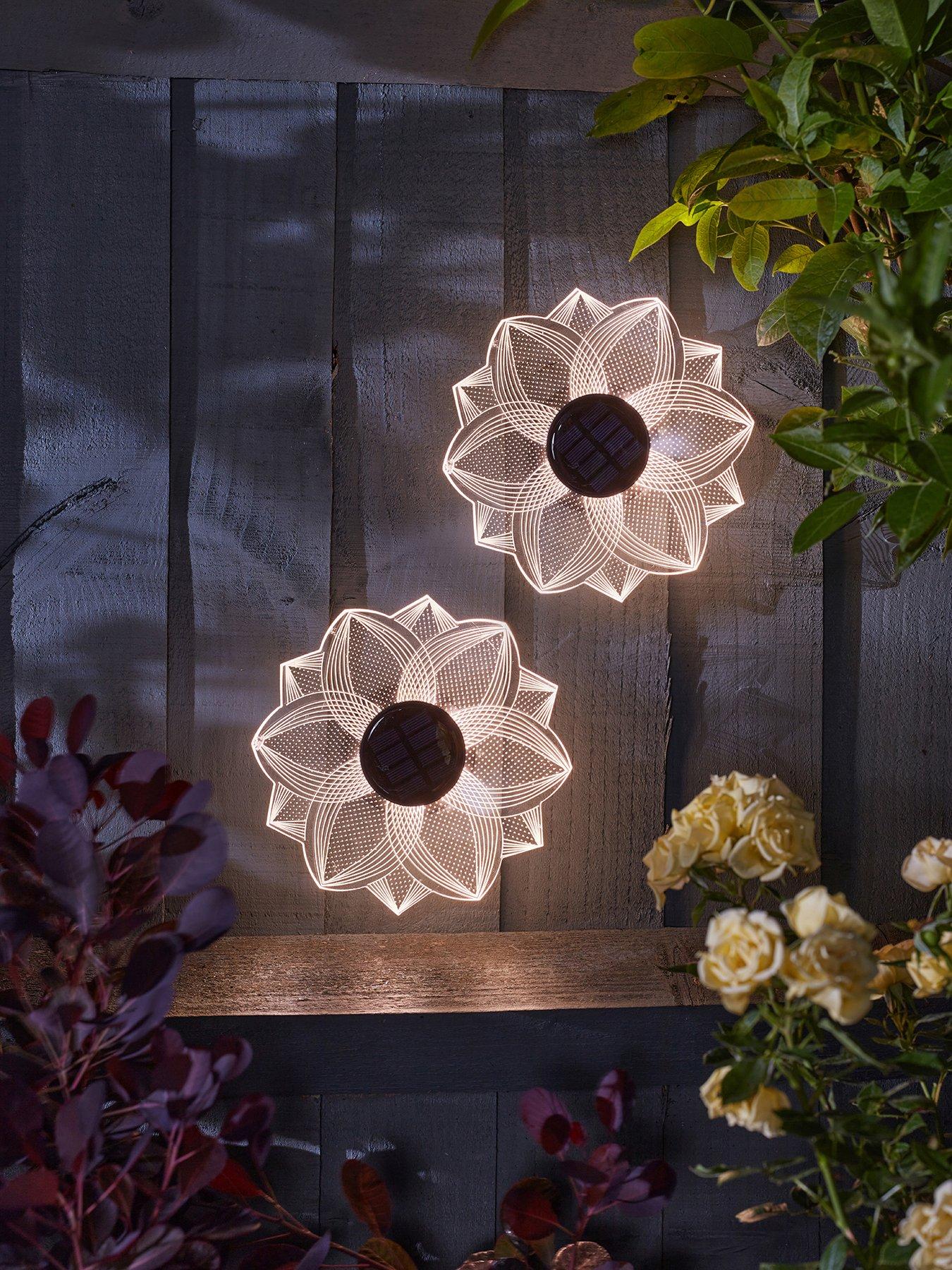 Smart Solar Solar flower wall light with warm white LEDs. set 2.