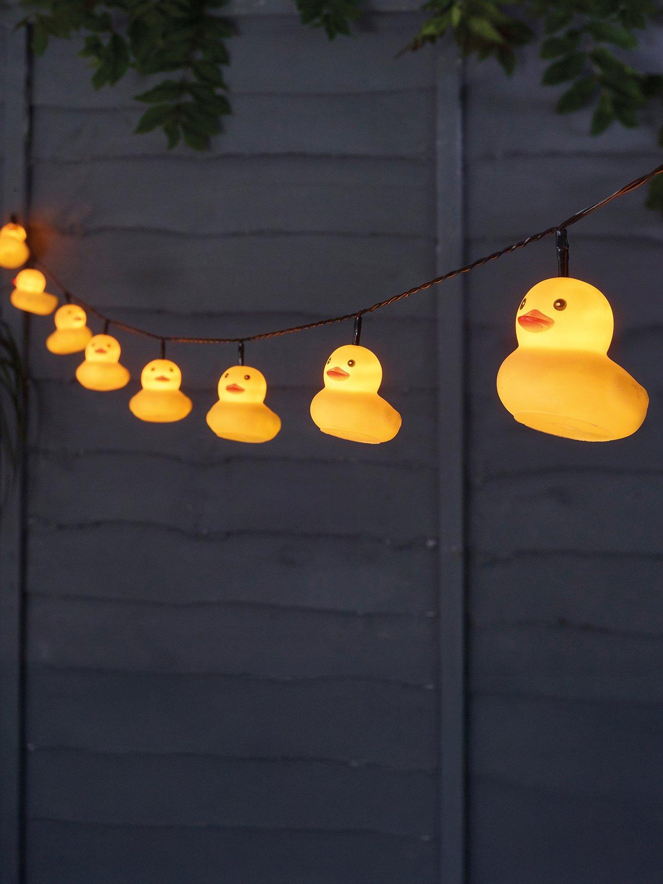 Smart Solar Rubber Duck String Lights, Set of 10