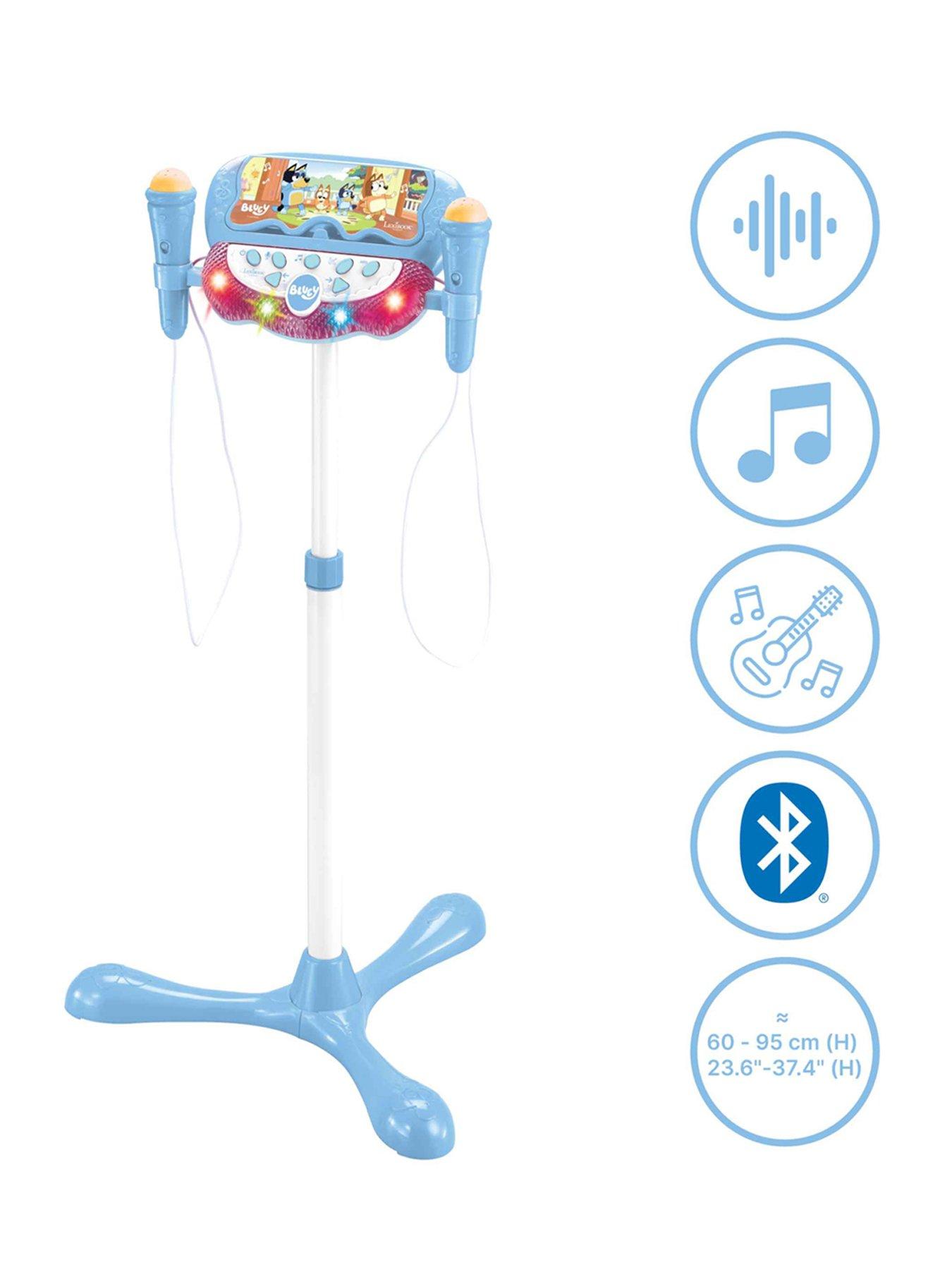 Image 2 of 7 of Bluey Adjustable Stand with 2 Mic with Voice Effects, Lights, Speaker, Bluetooth Speaker