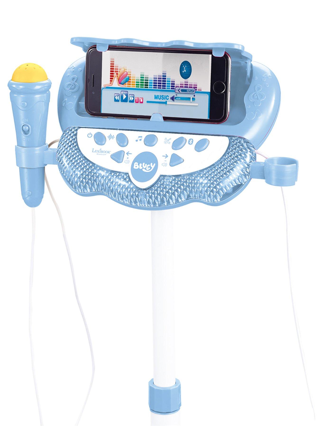 Image 3 of 7 of Bluey Adjustable Stand with 2 Mic with Voice Effects, Lights, Speaker, Bluetooth Speaker