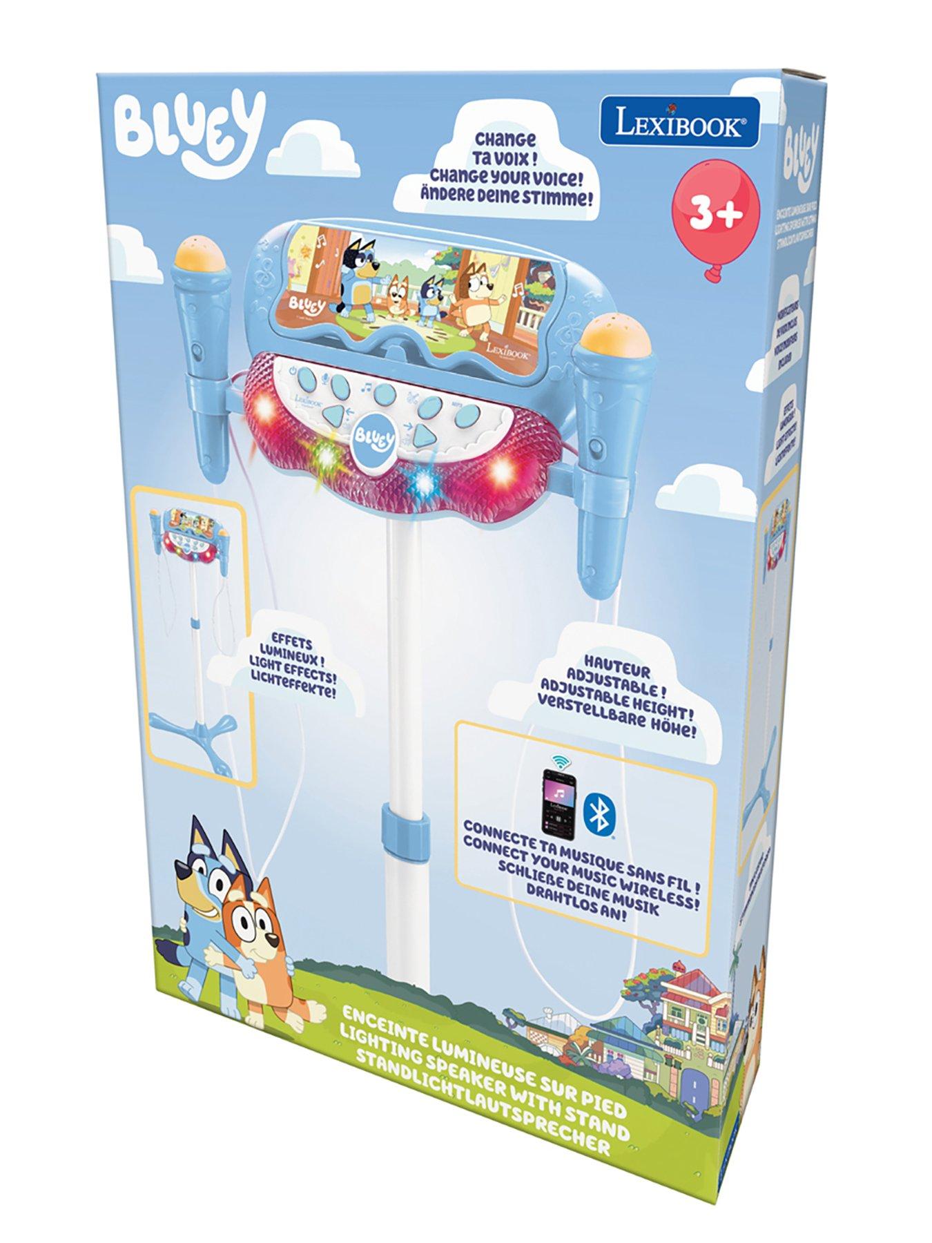 Image 5 of 7 of Bluey Adjustable Stand with 2 Mic with Voice Effects, Lights, Speaker, Bluetooth Speaker