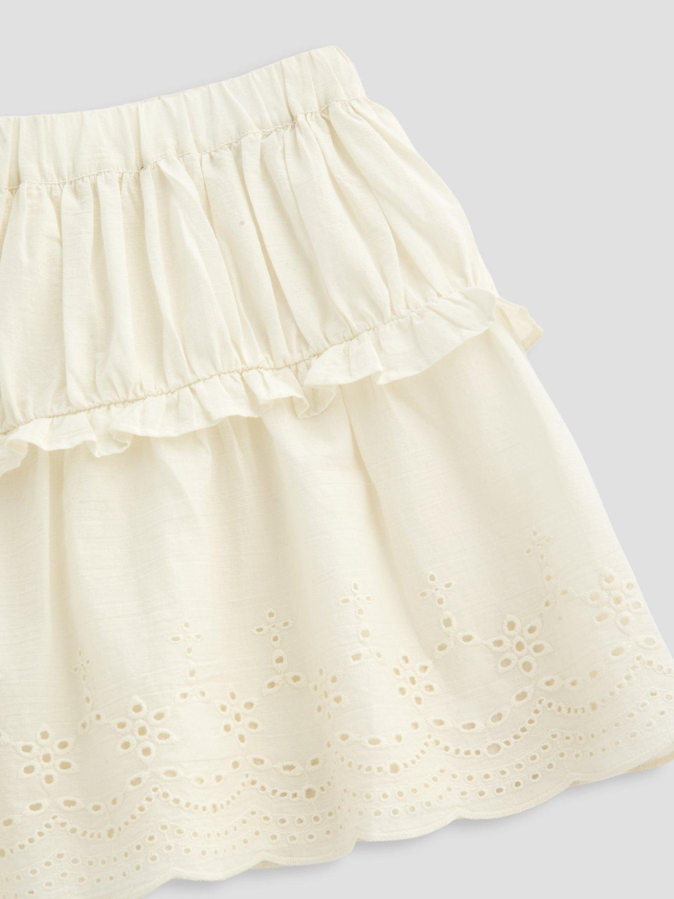 Image 3 of 5 of The Very Collection Girls Broderie Skirt - White