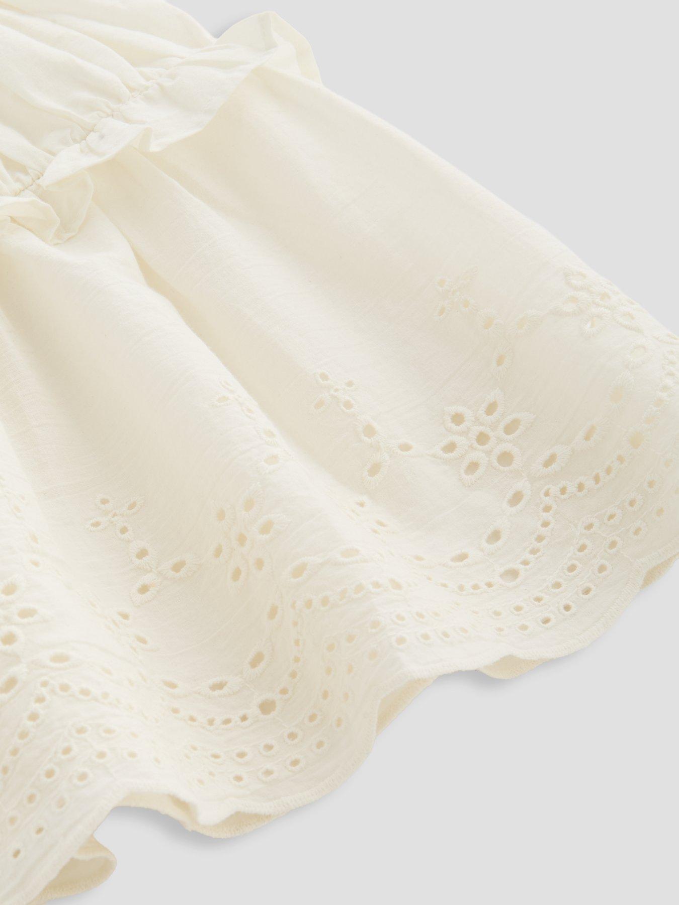 Image 4 of 5 of The Very Collection Girls Broderie Skirt - White