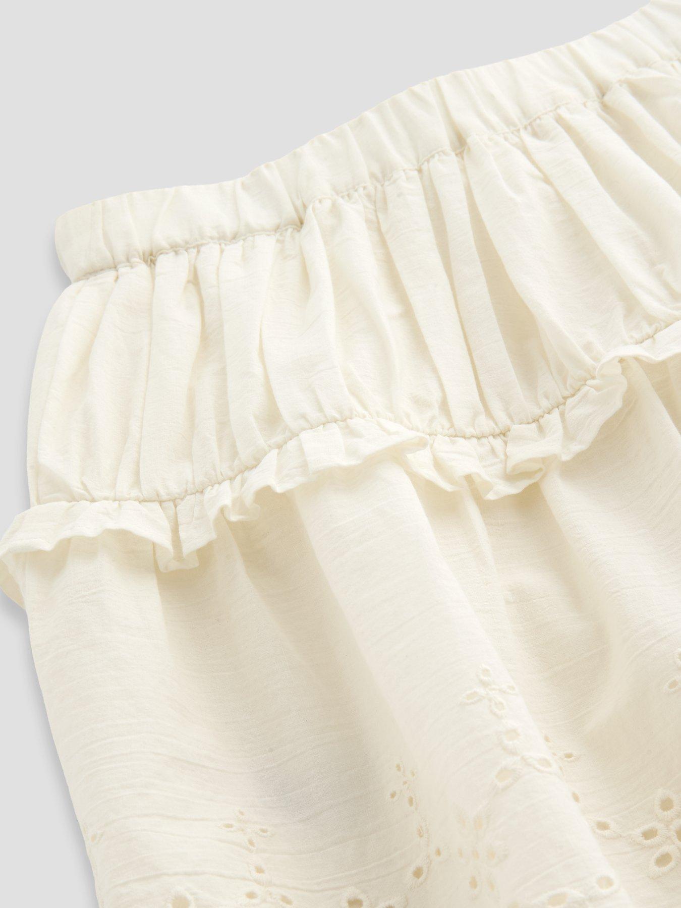 Image 5 of 5 of The Very Collection Girls Broderie Skirt - White