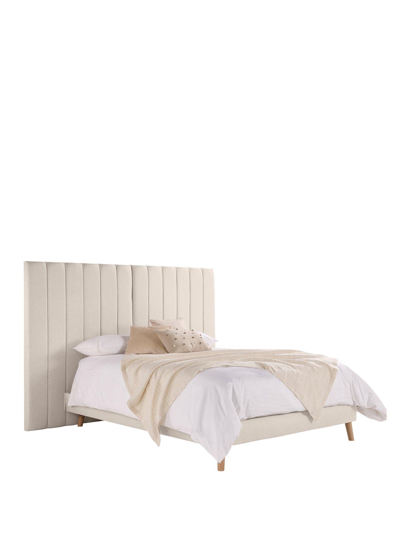  image of aspire-solara-linen-bed--off-whitenbsp