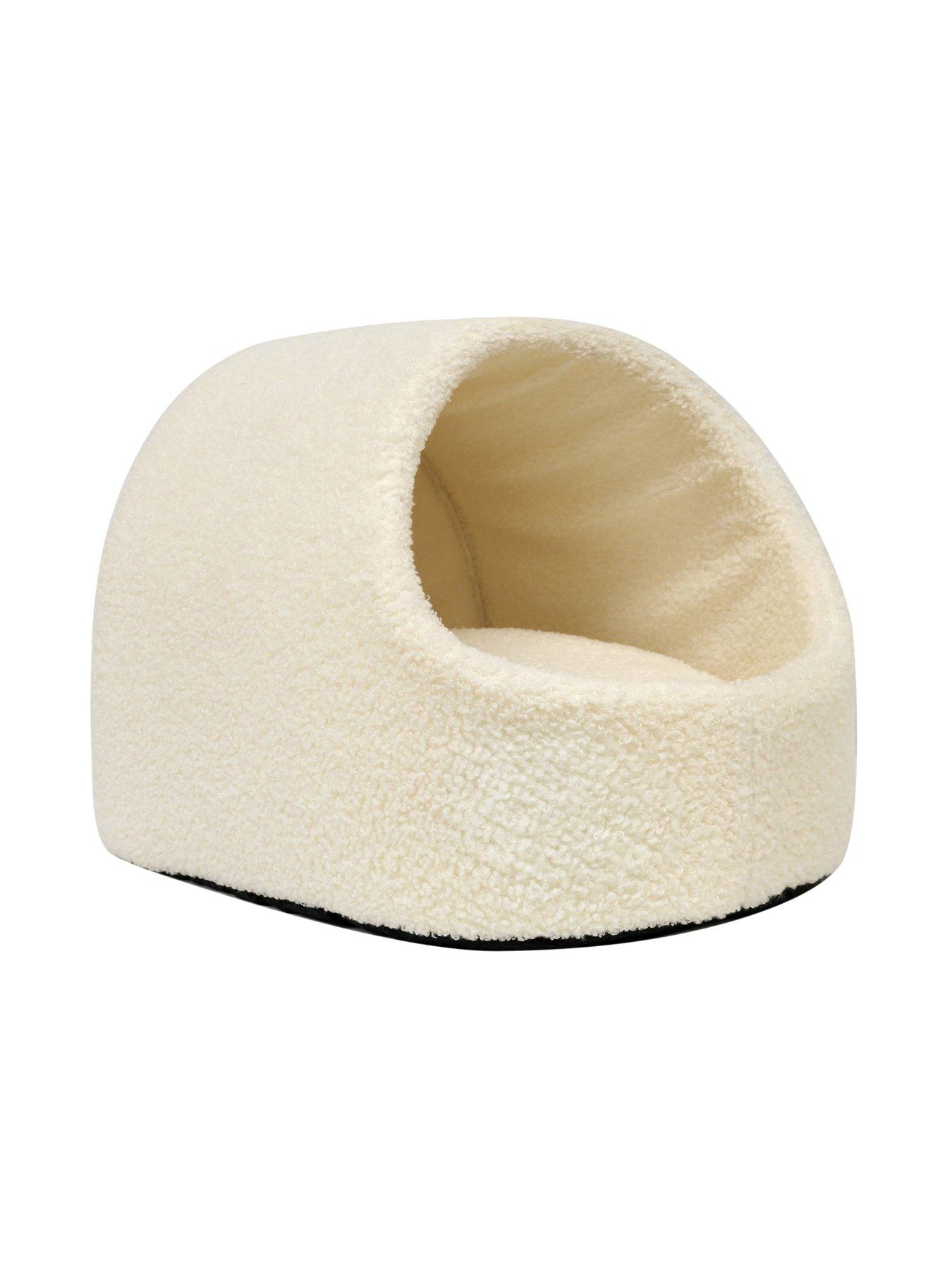 Image 3 of 4 of Banbury & Co Almond Teddy Boucle Cat Igloo