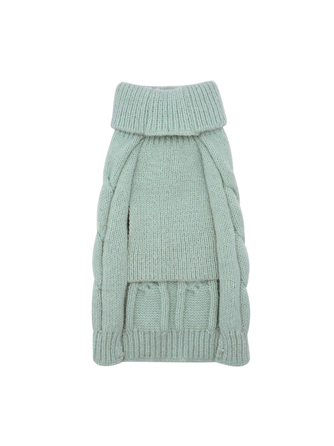 Image 2 of 4 of Banbury & Co Seafoam Cable Knit Jumper Medium