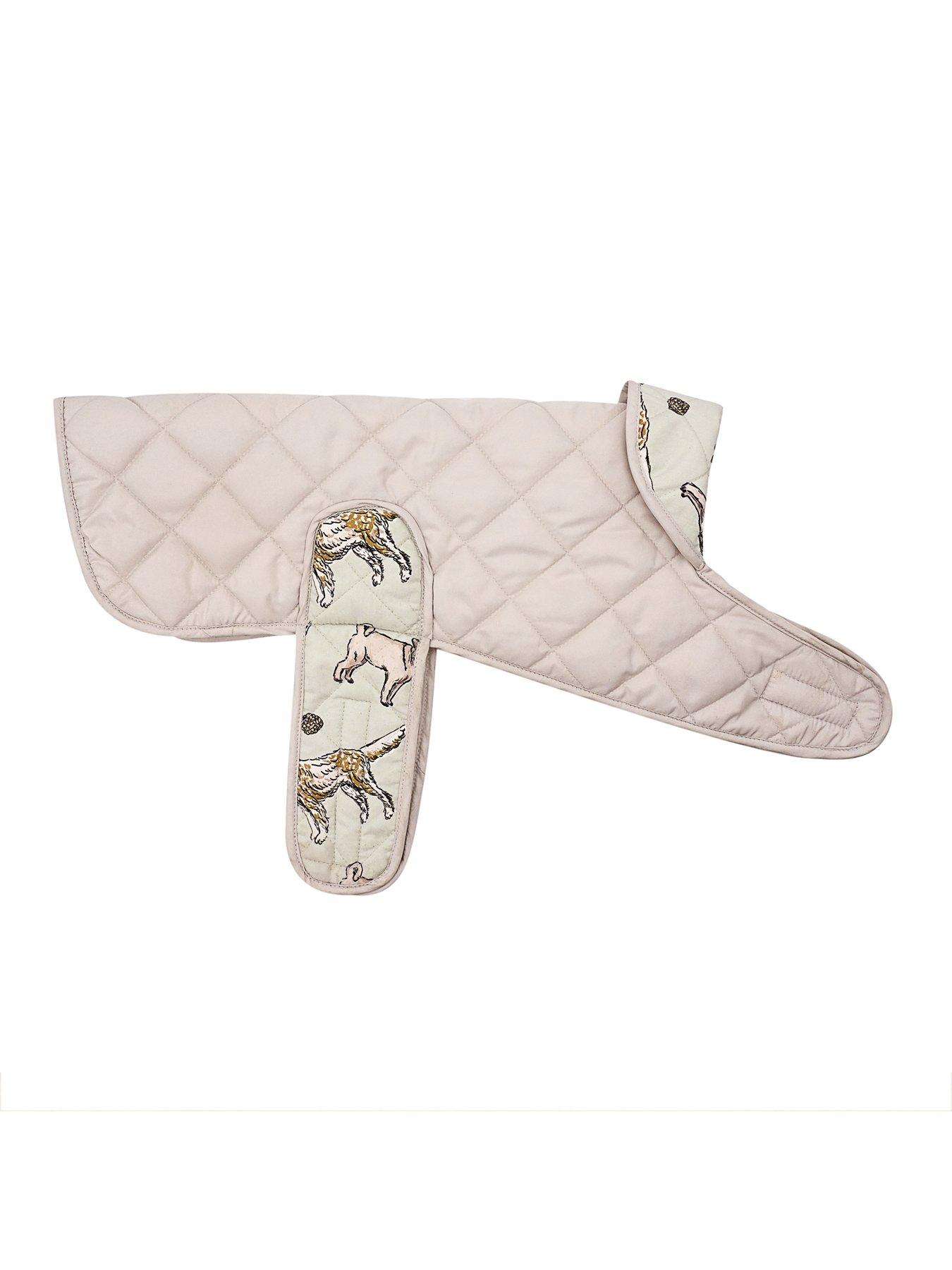 Image 3 of 4 of Banbury & Co Grey &amp; Print Quilted Dog Coat