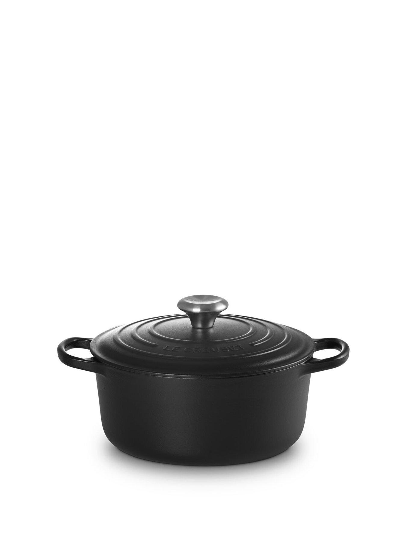Le Creuset Signature Cast Iron Round Casserole 24cm Satin Black
