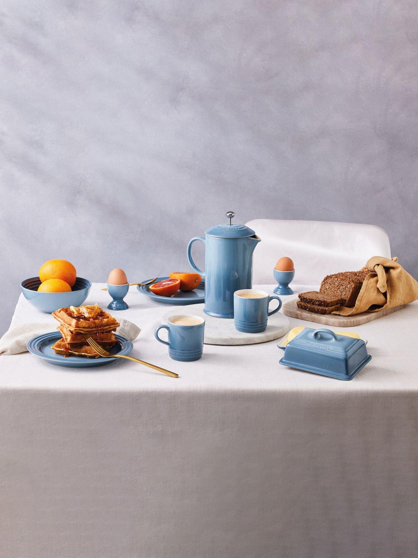 Le Creuset Stoneware Cafetiere with Metal Press 1L Chambray