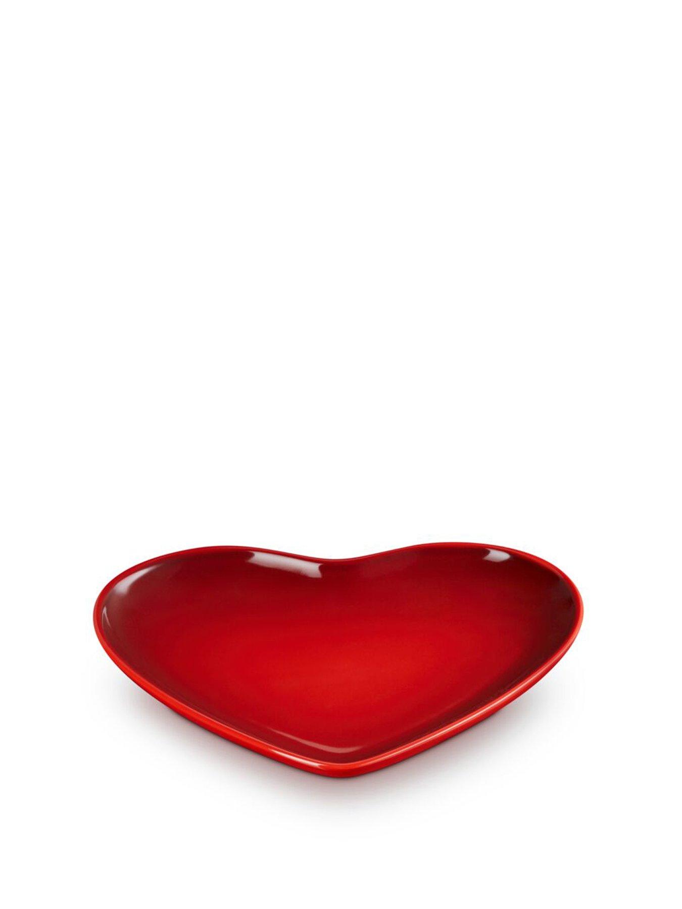 Le Creuset Stoneware Heart Plate 23cm Cerise