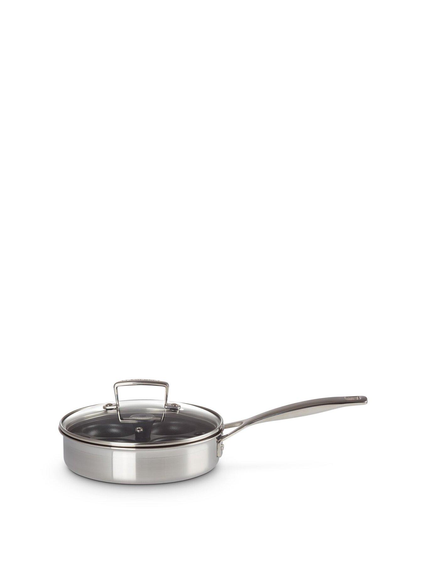 Le Creuset Classic 3-ply Stainless Steel Saute Pan with Non-Stick Poaching Insert