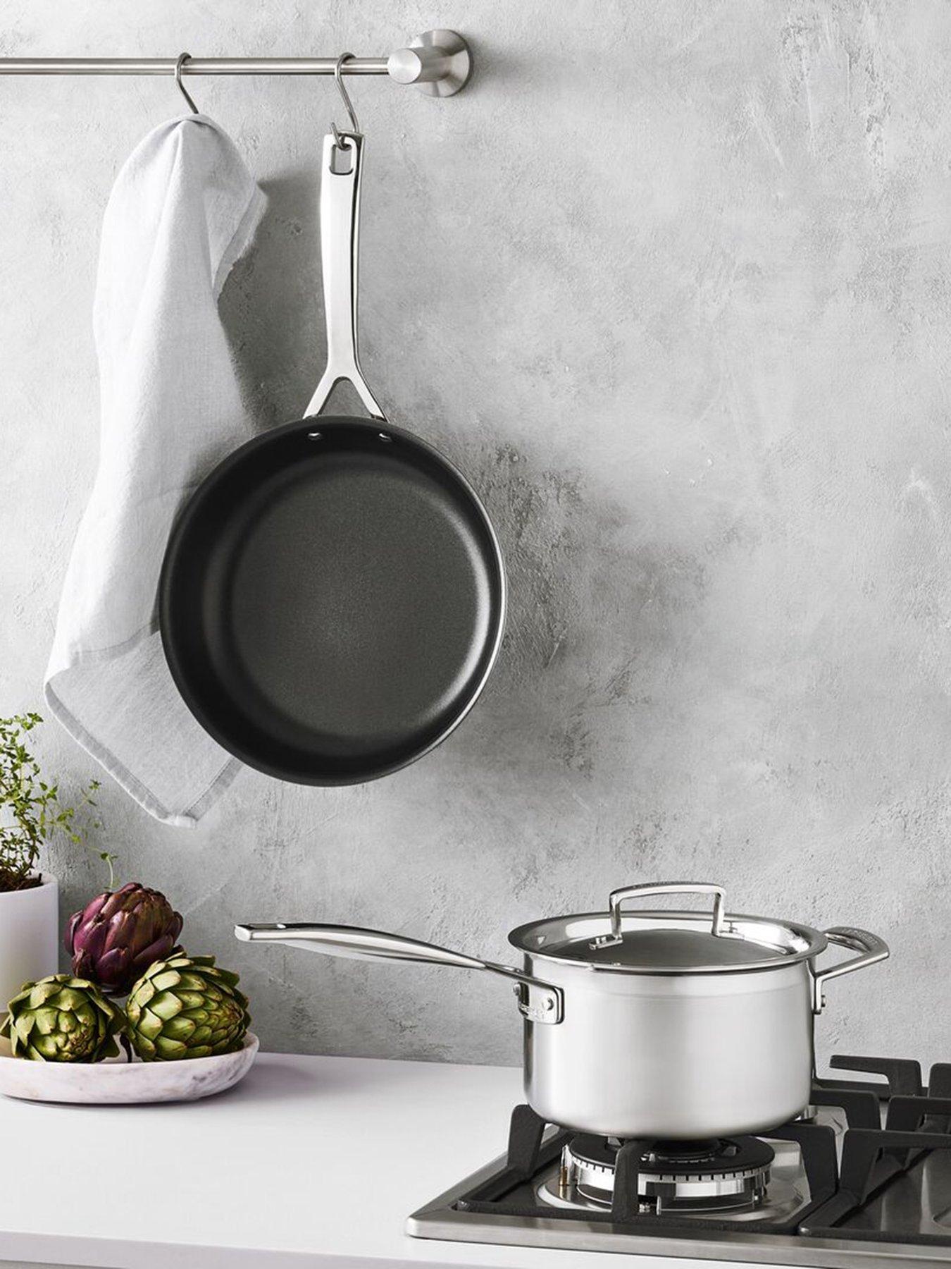 Le Creuset Classic 3-ply Stainless Steel 2-Piece Frying Pan and Saucepan Set
