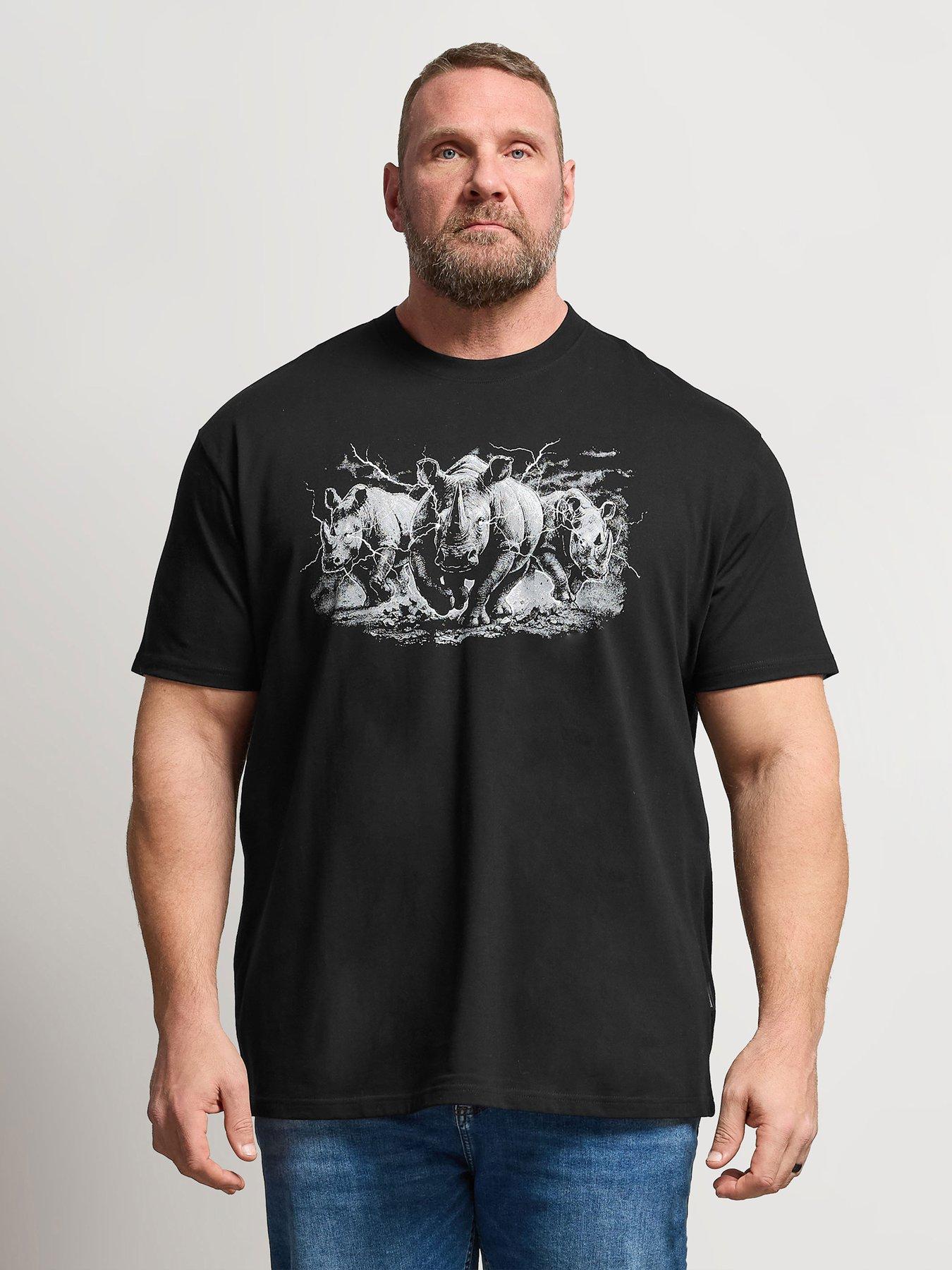 BadRhino Lightening Printrelax T-Shirt - Black