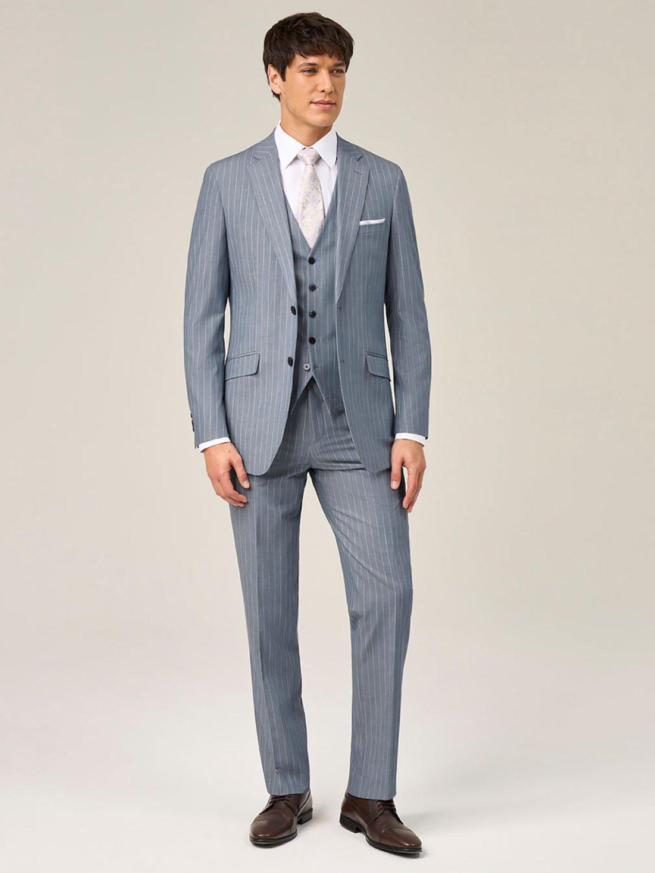 Image 3 of 5 of Skopes Levins Pinstripe Waistcoat - Blue