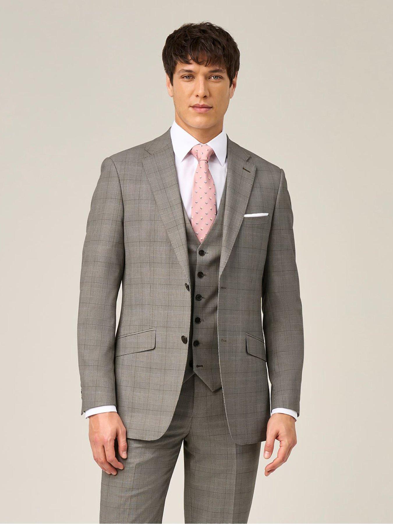  image of skopes-maron-tailored-fit-suit-jacket-beige