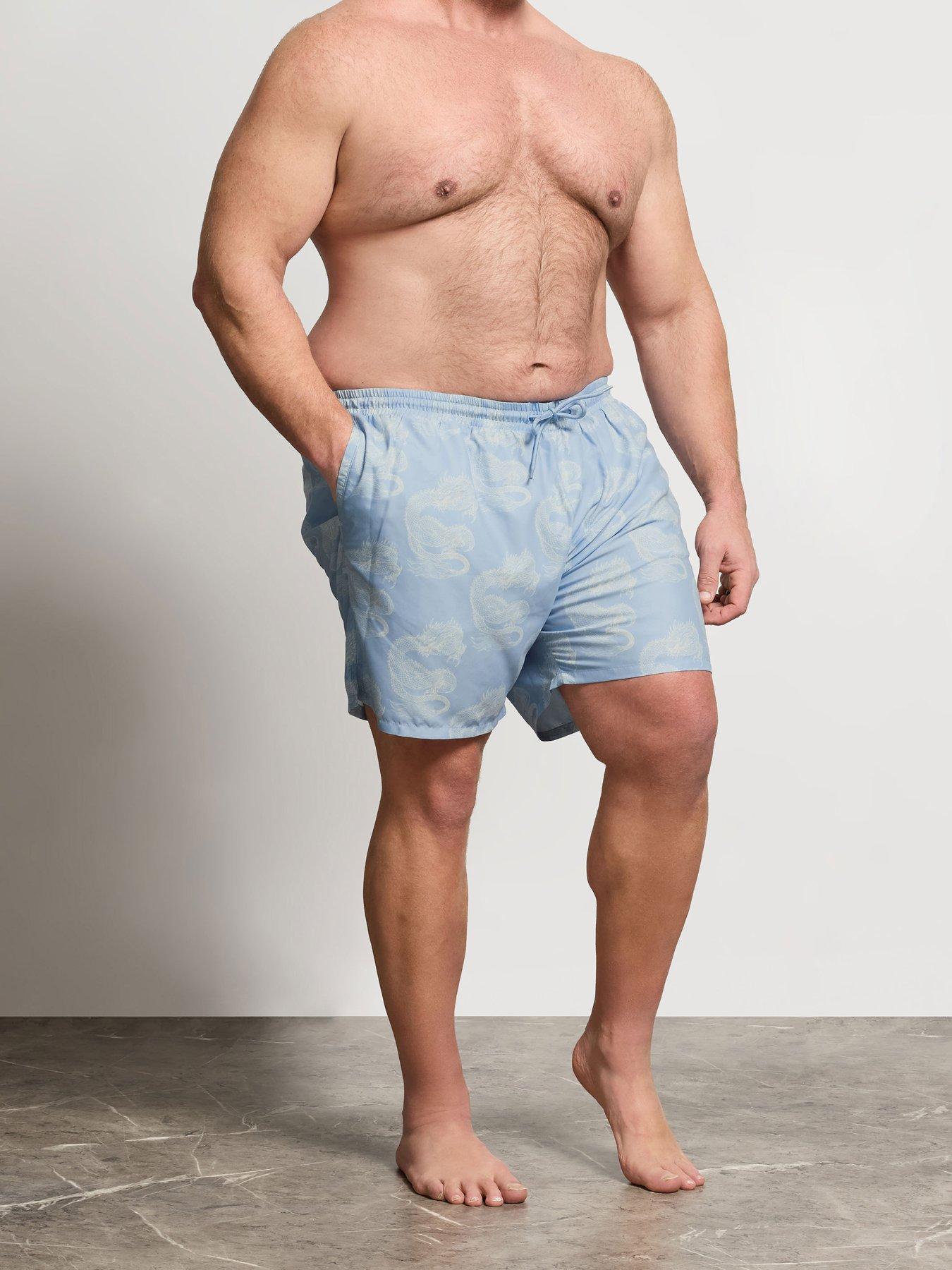 BadRhino Dragon Printed Swim Shorts - Blue