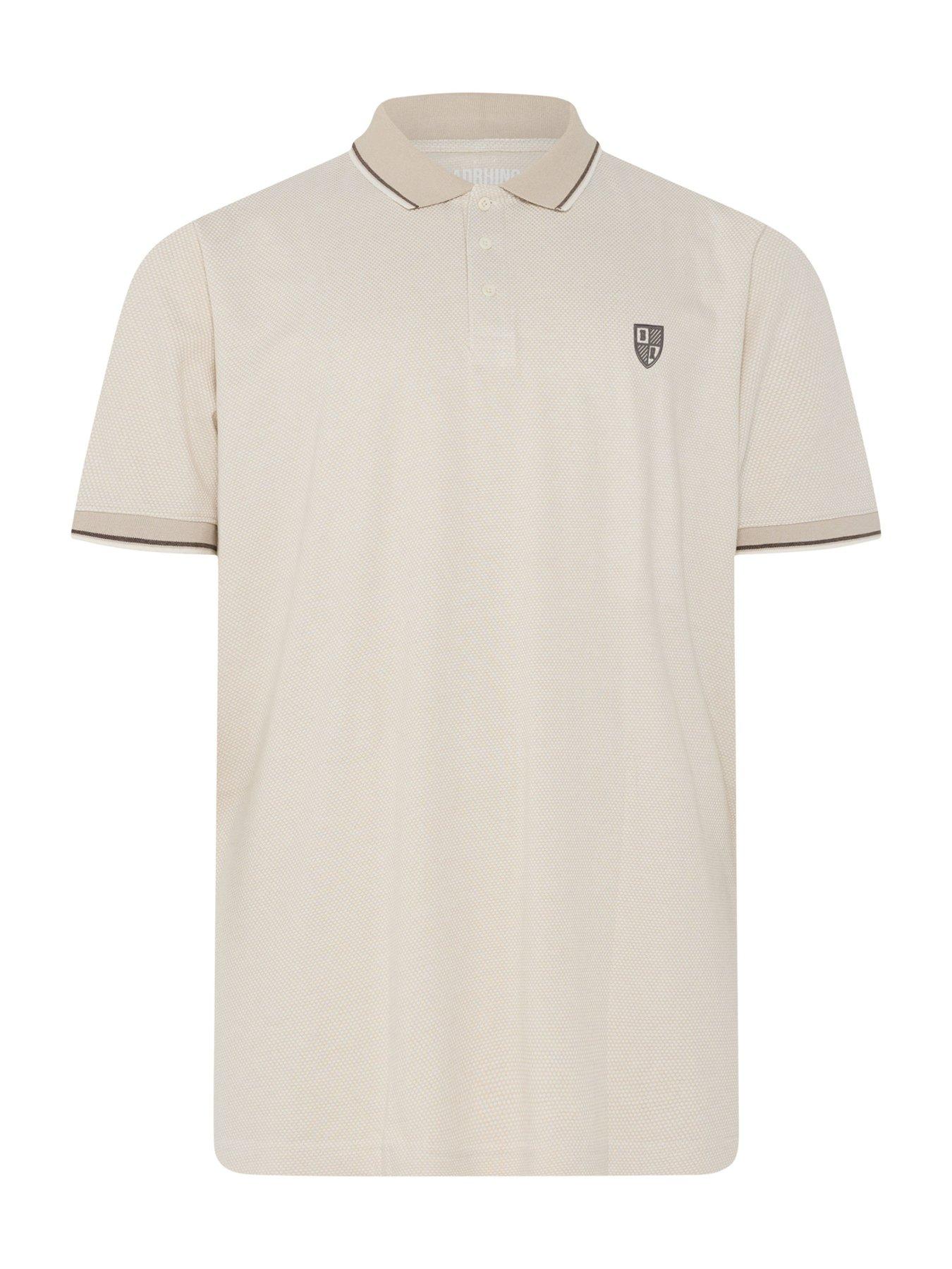 Image 5 of 5 of BadRhino Waffle Texture Polo Shirt - Natural