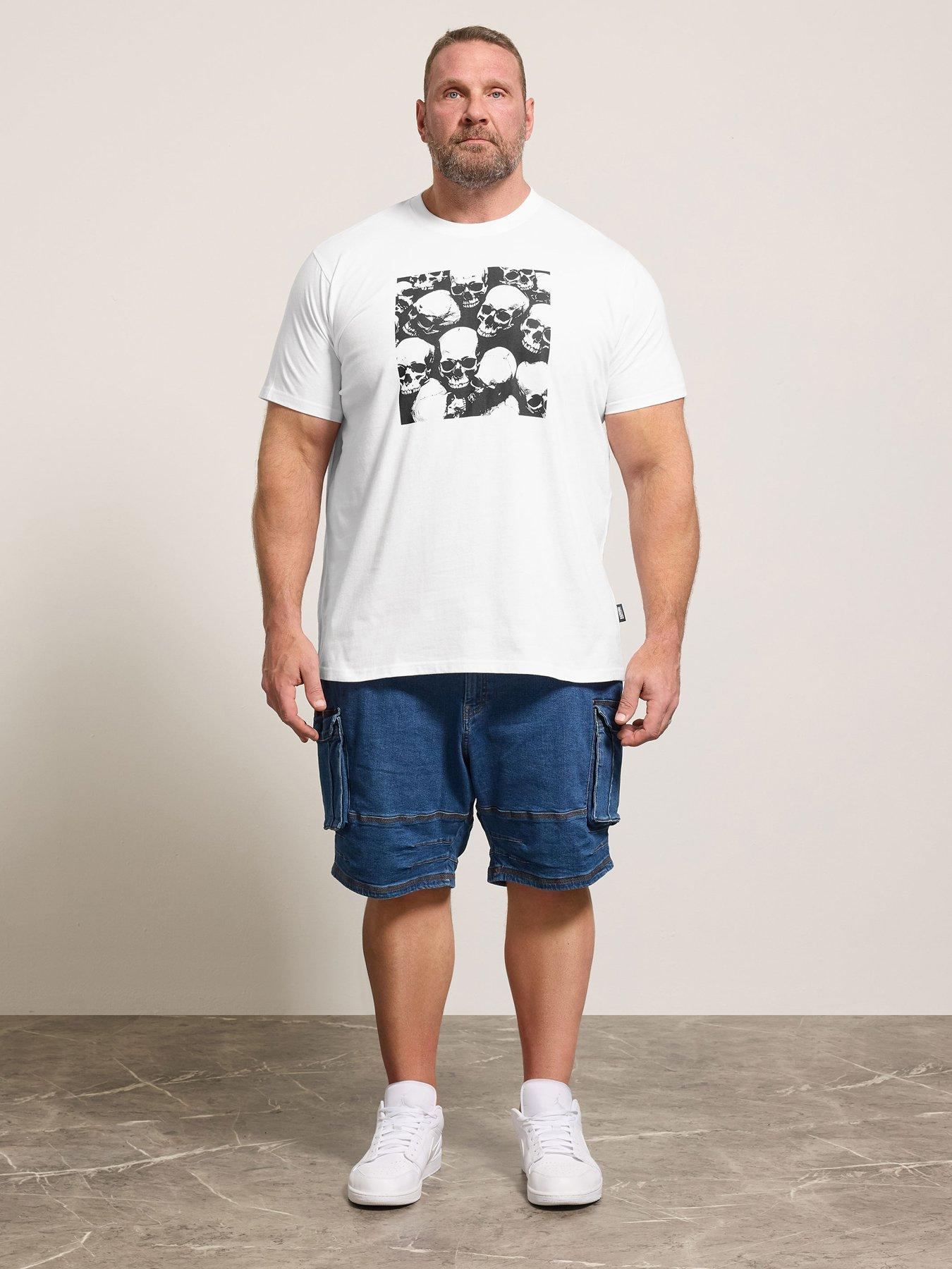  image of badrhino-skull-square-t-shirt-white