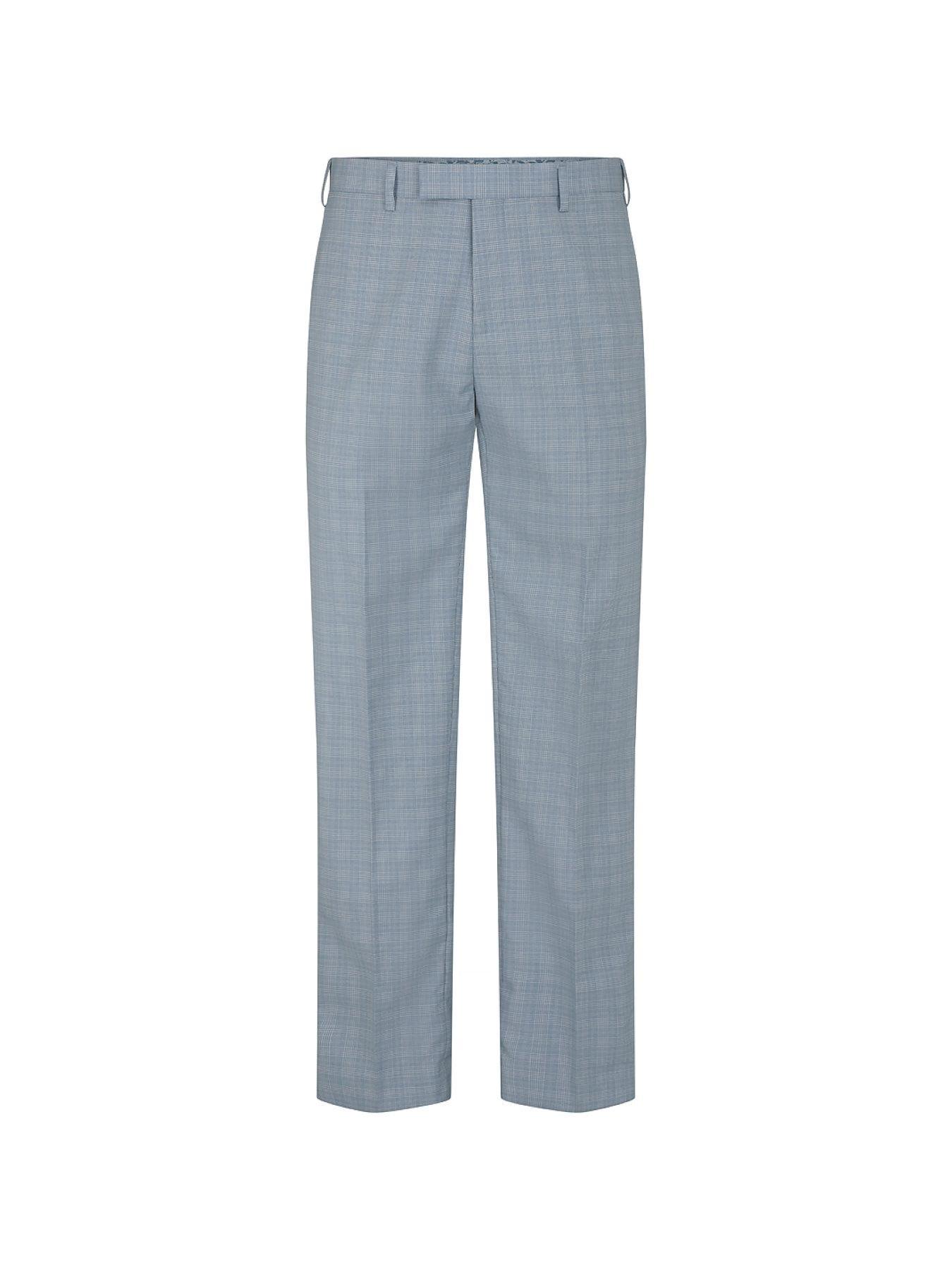 Image 5 of 5 of Skopes Arlen Check Tailored Fit Suit Trousers - Light Blue