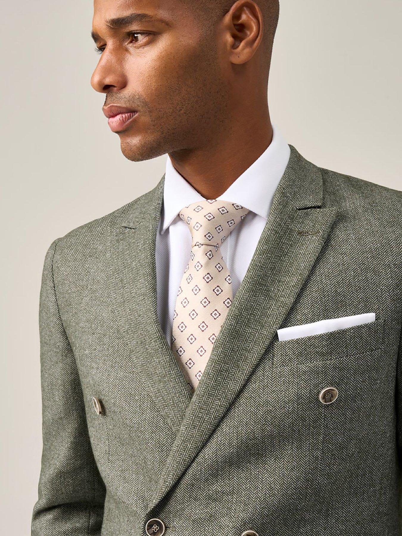  image of skopes-jude-double-breasted-suit-jacket-green