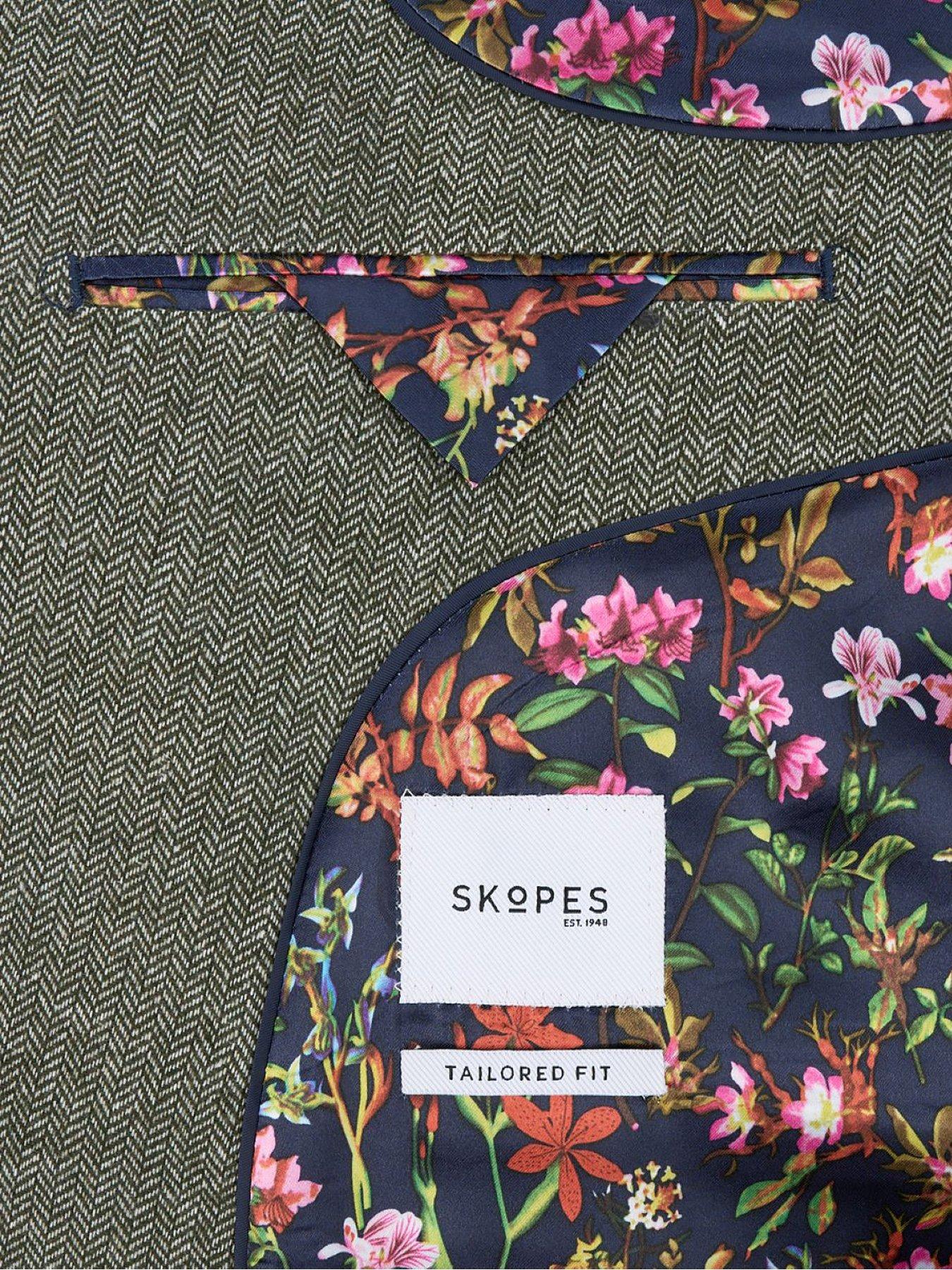 image of skopes-jude-double-breasted-suit-jacket-green
