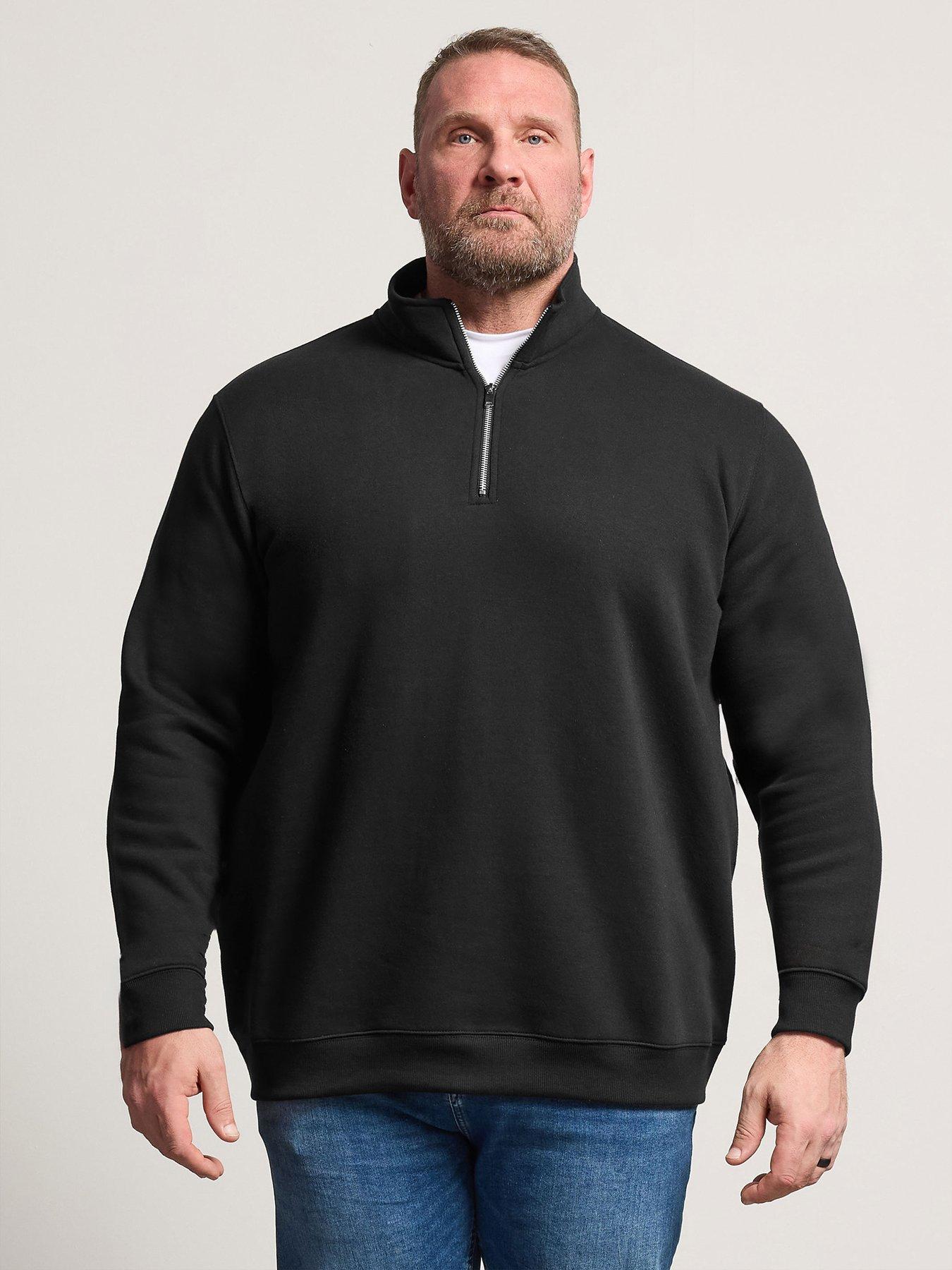 BadRhino Loopback 1/4 Zip Sweat Polo - Black