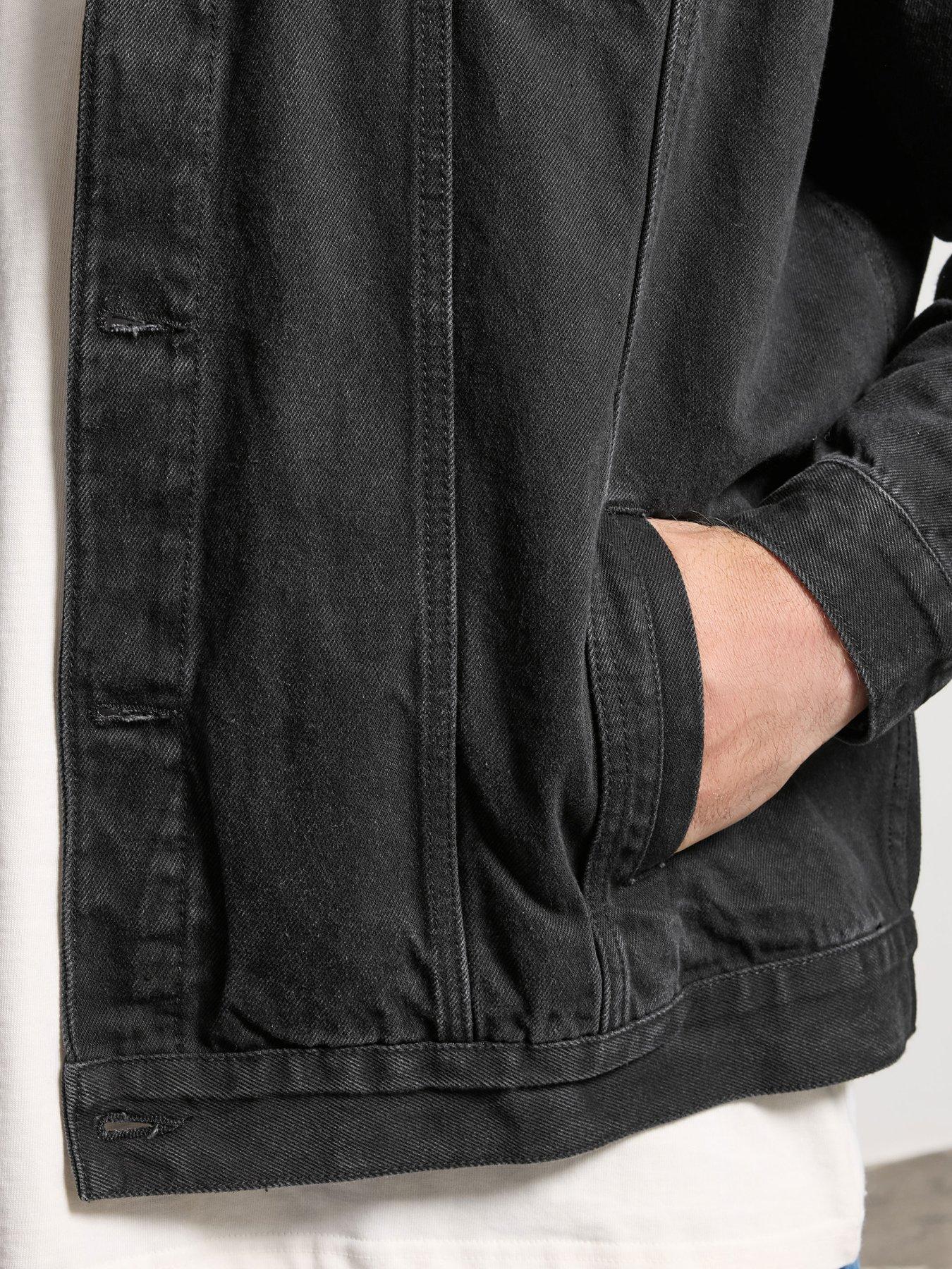  image of badrhino-denim-jacket-black