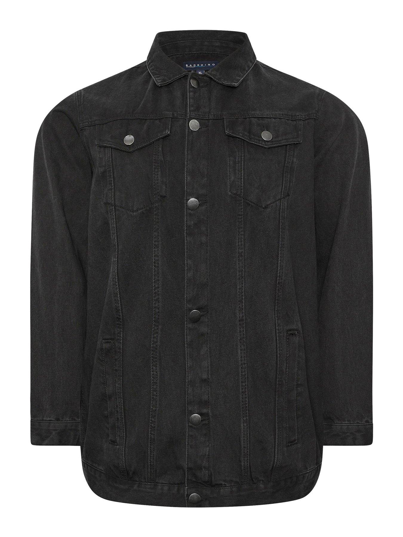  image of badrhino-denim-jacket-black
