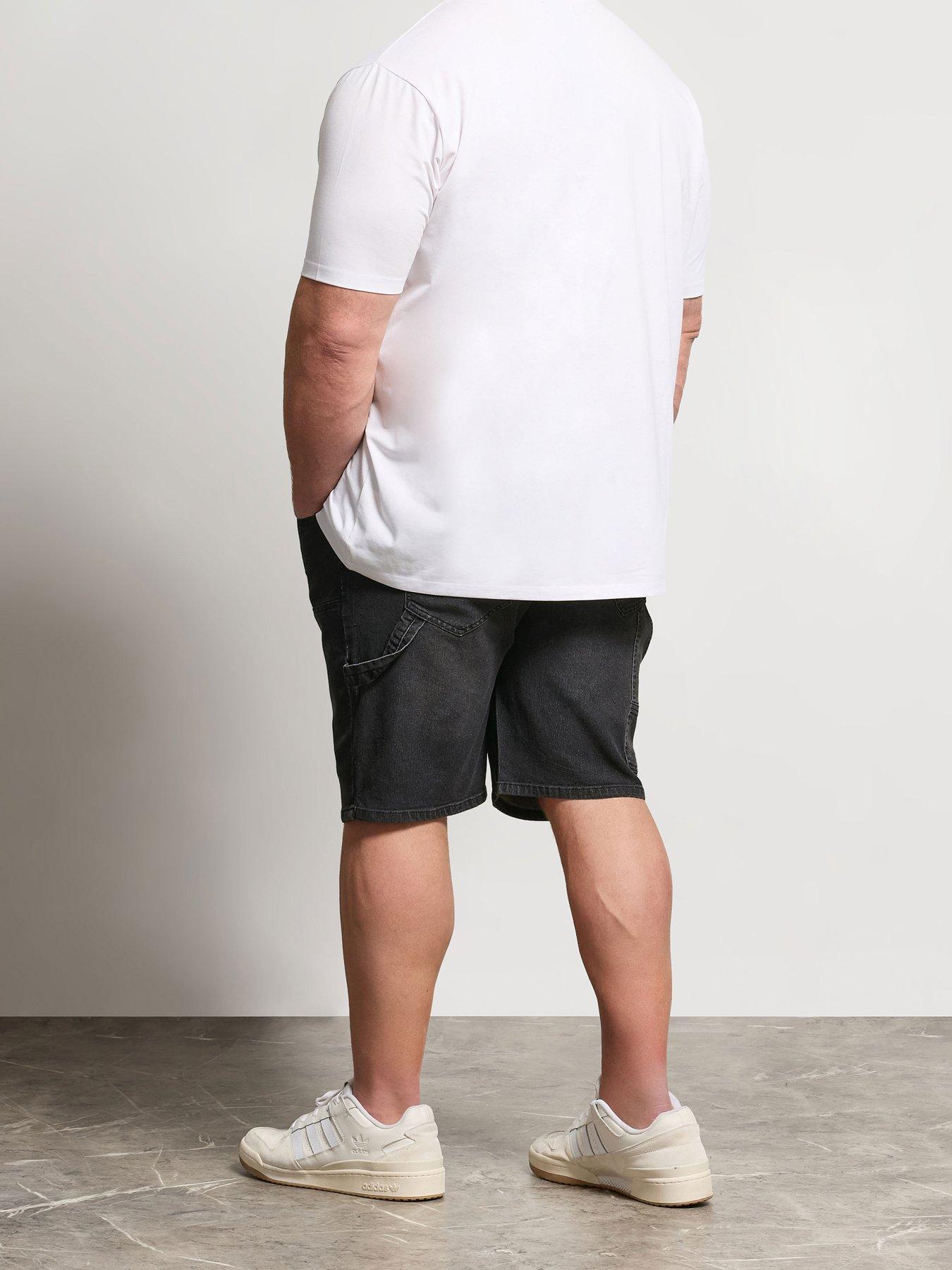  image of badrhino-washed-carpenter-shorts-black