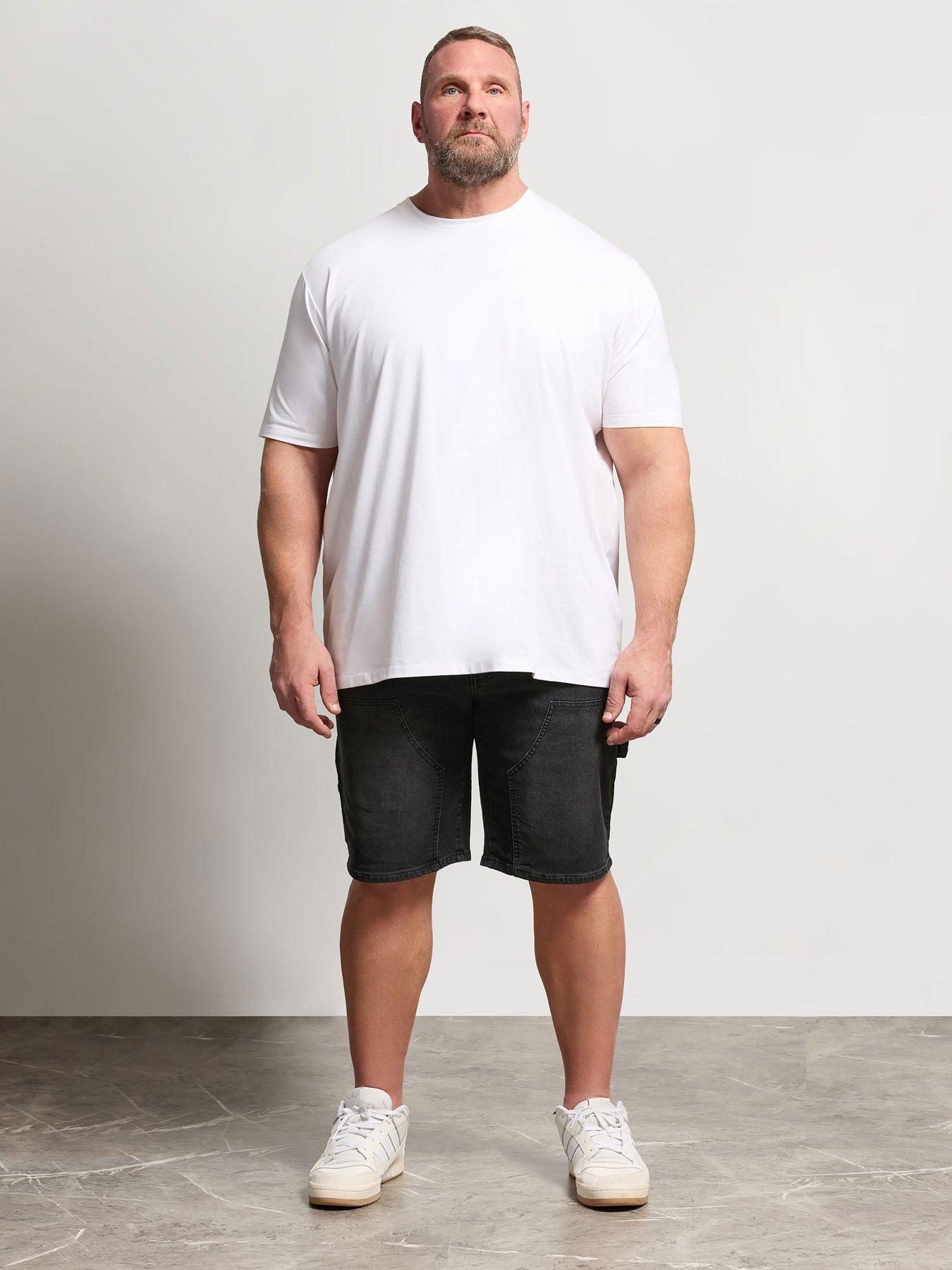  image of badrhino-washed-carpenter-shorts-black