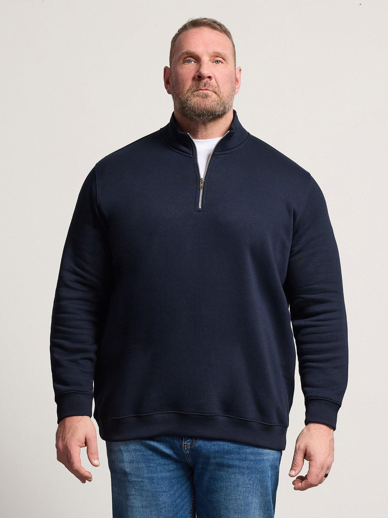 BadRhino Loopback 1/4 Zip Sweat Polo - Blue