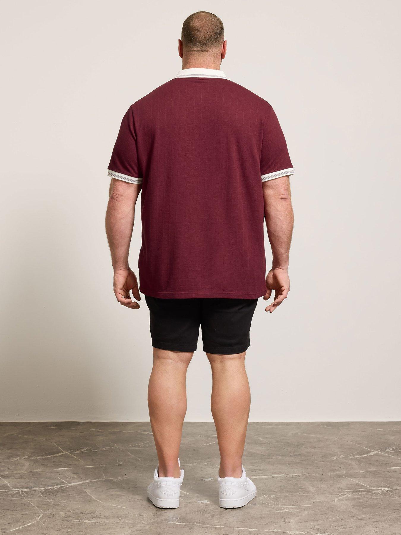 Image 2 of 4 of BadRhino Mini Check Polo Shirt - Wine Red
