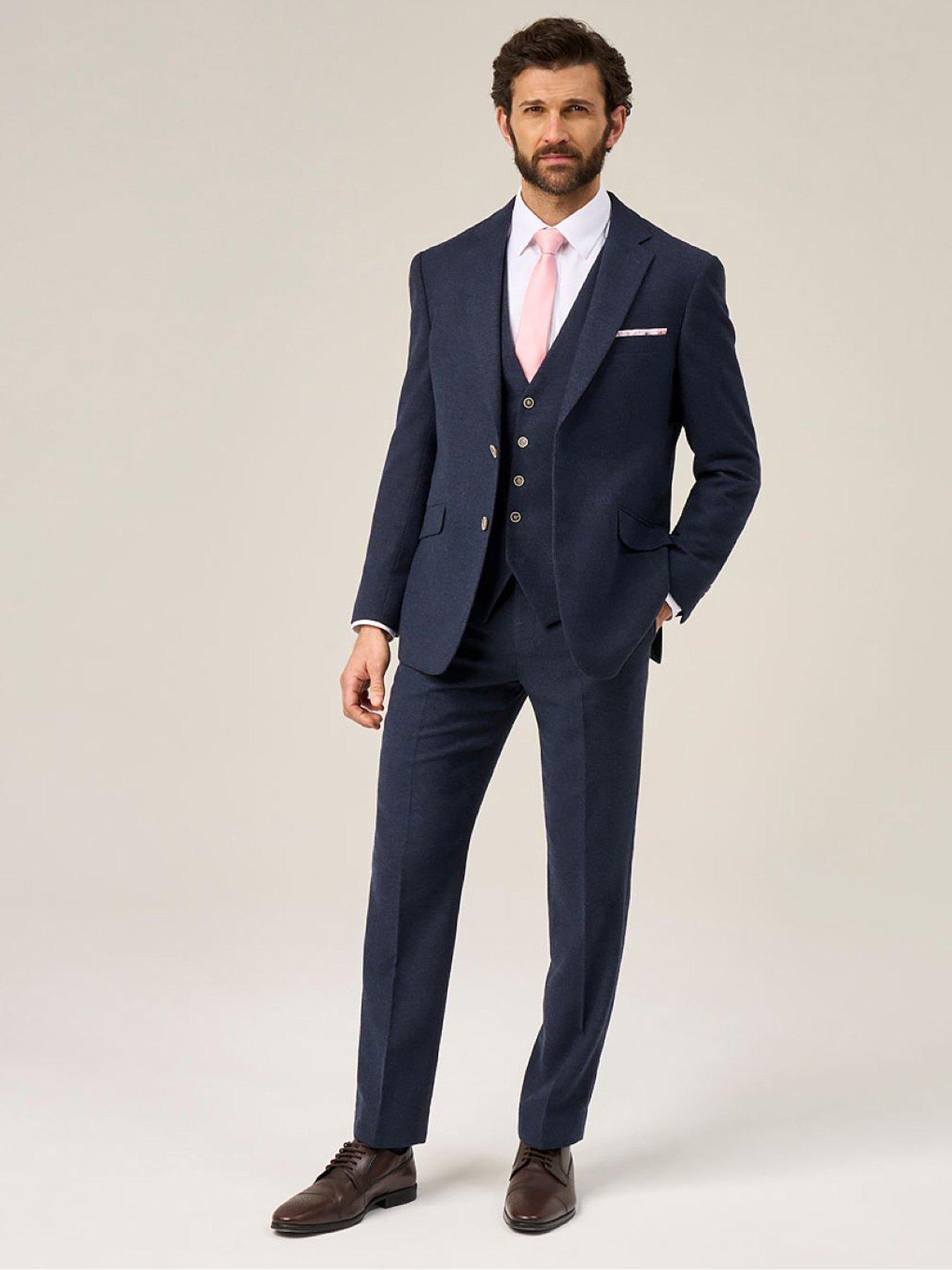 Image 3 of 3 of Skopes Jude Herringbone Waistcoat - Navy