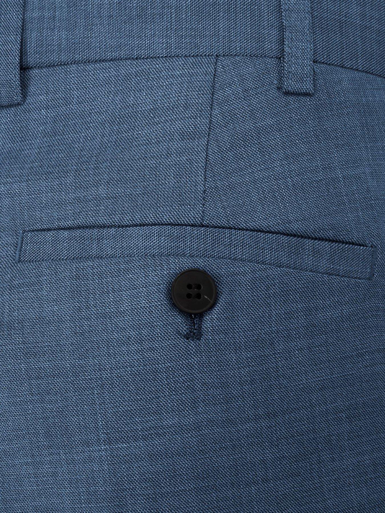 Image 4 of 5 of Skopes Lucien Tailored Fit Suit Trousers - Blue