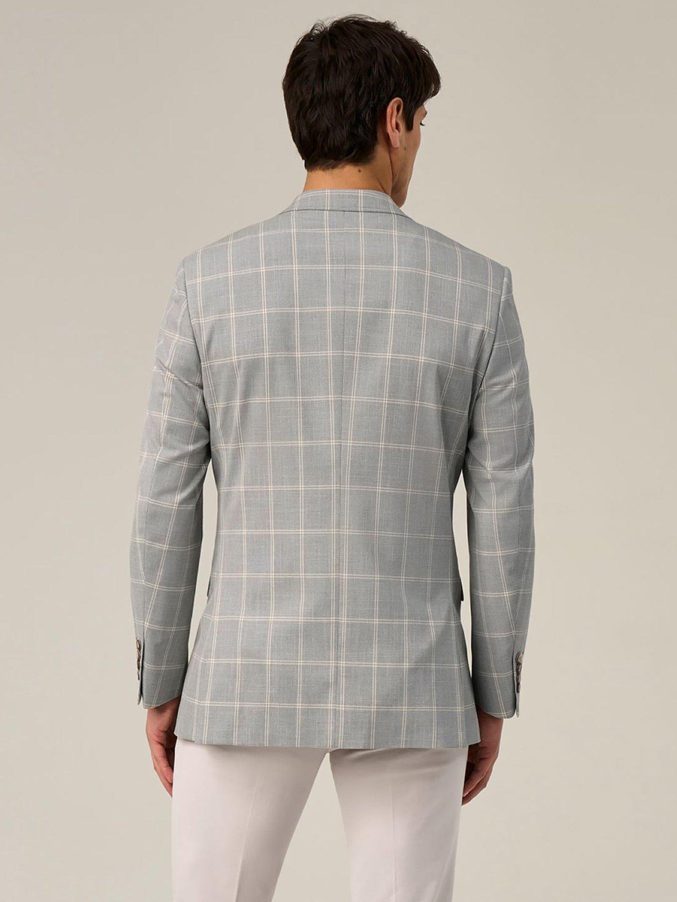  image of skopes-burkart-check-tailored-fit-suit-jacket