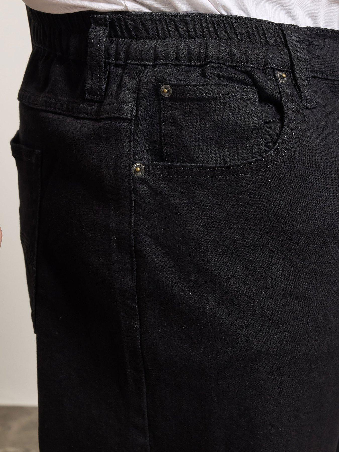 Image 5 of 5 of BadRhino Elasticated Straight Jean 32" - Black
