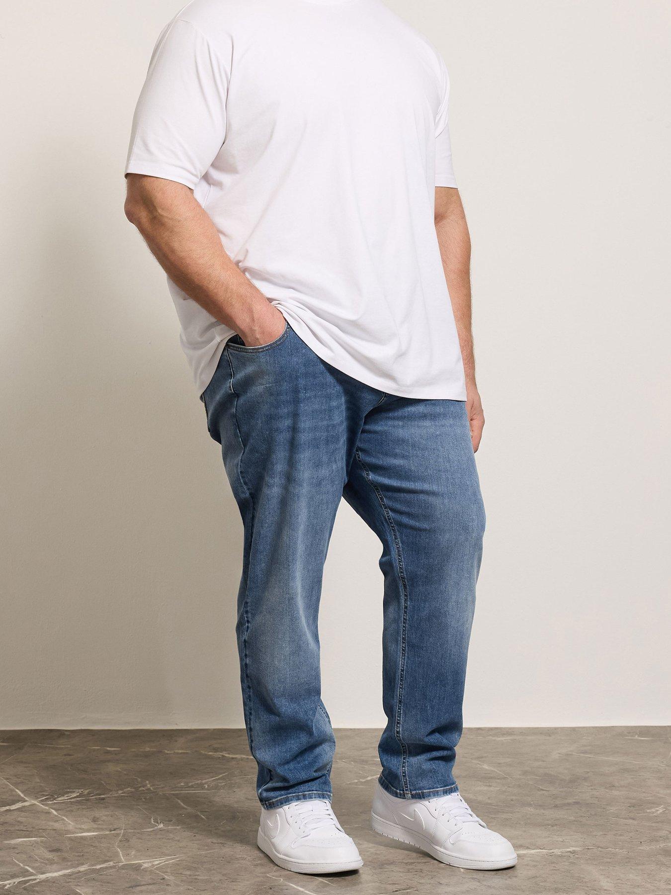 Image 4 of 5 of BadRhino Washed Elasticated Straight Jean 32" - Blue