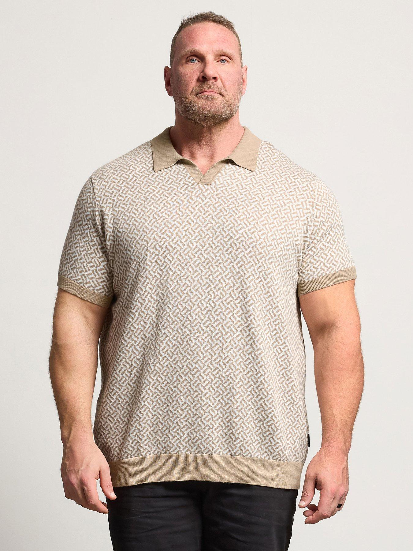 Image 1 of 5 of BadRhino Knitted Trophy Polo Shirt - Natural