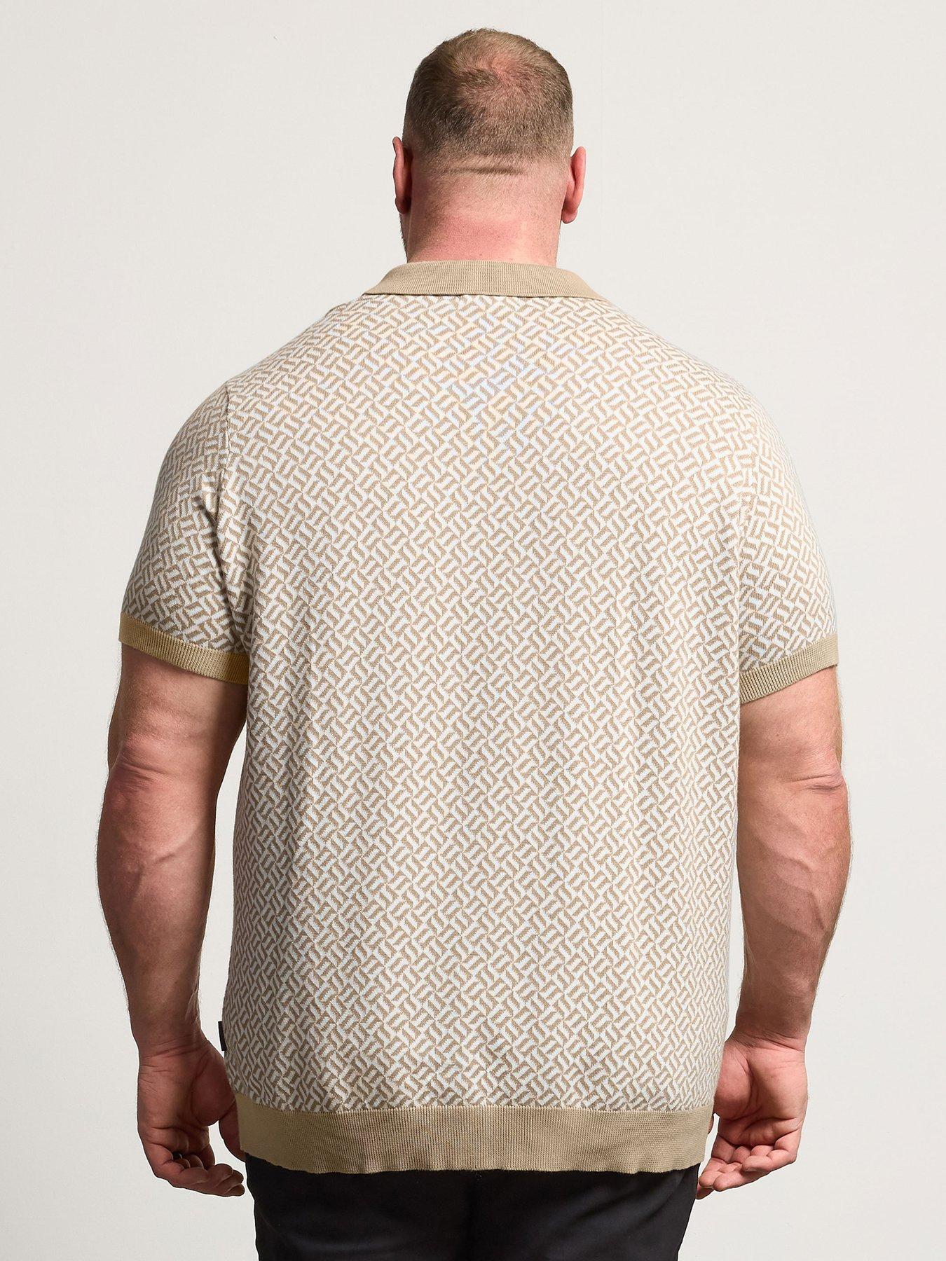 Image 2 of 5 of BadRhino Knitted Trophy Polo Shirt - Natural