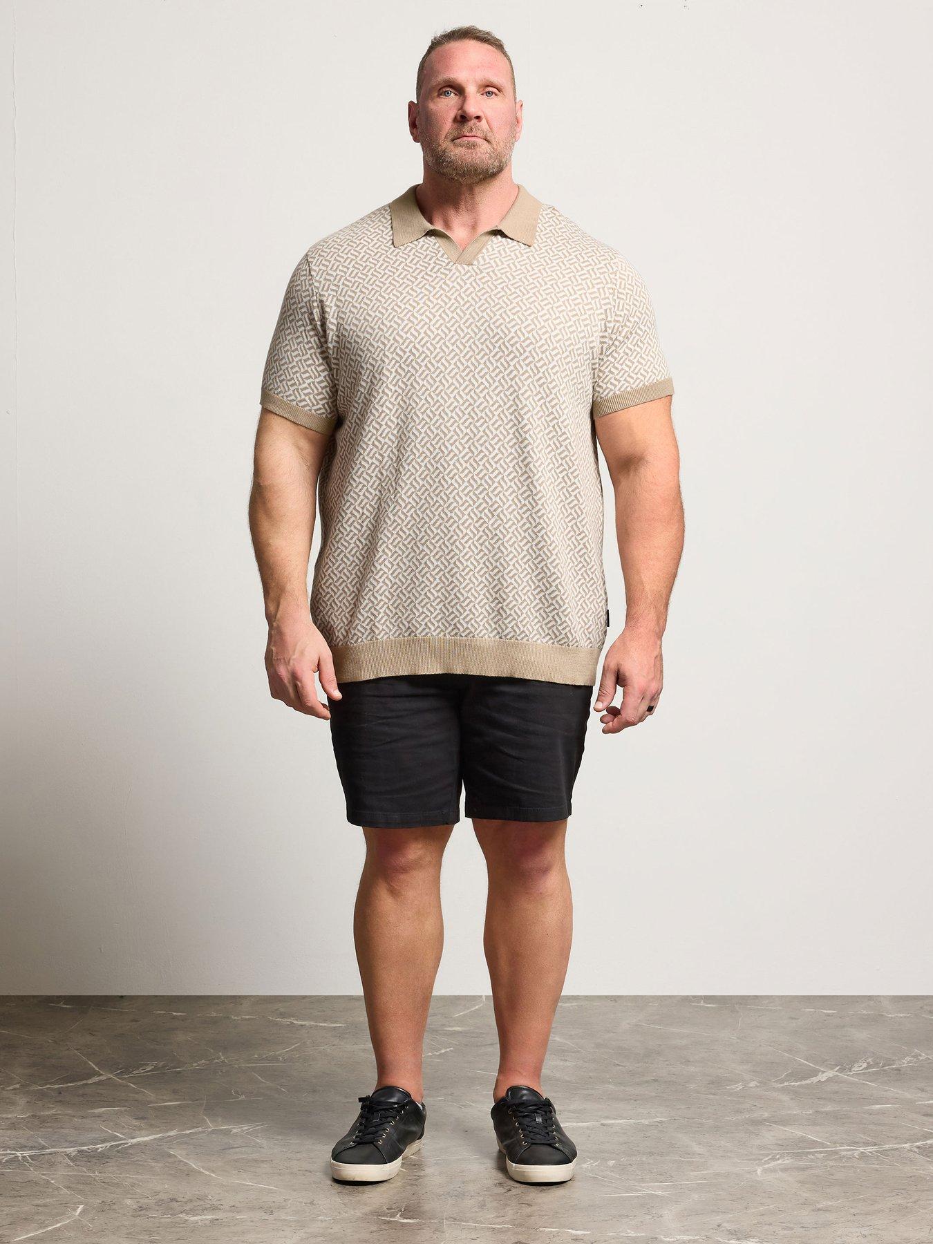Image 3 of 5 of BadRhino Knitted Trophy Polo Shirt - Natural