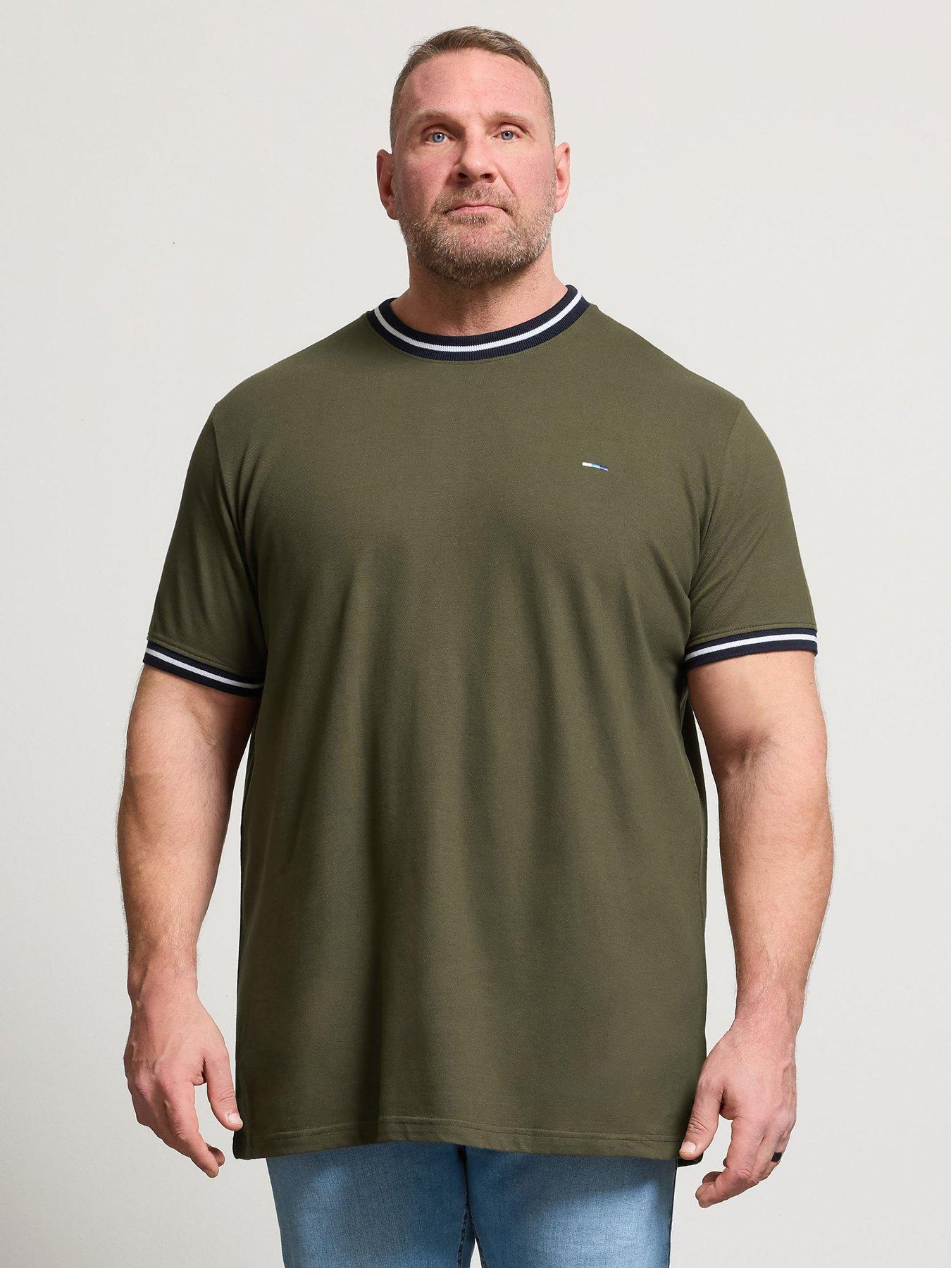 Image 1 of 4 of BadRhino Pique Ringer T-Shirt - Green