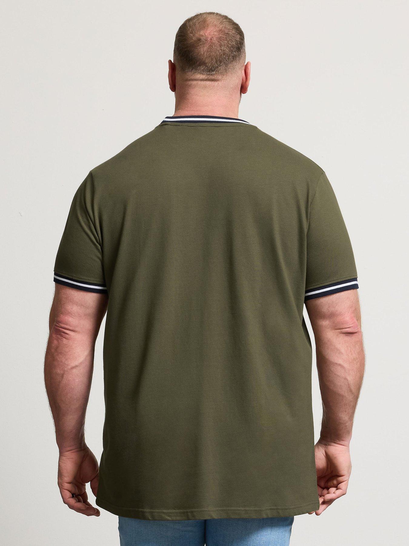 Image 2 of 4 of BadRhino Pique Ringer T-Shirt - Green