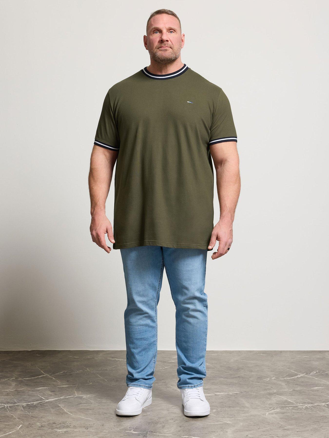 Image 3 of 4 of BadRhino Pique Ringer T-Shirt - Green