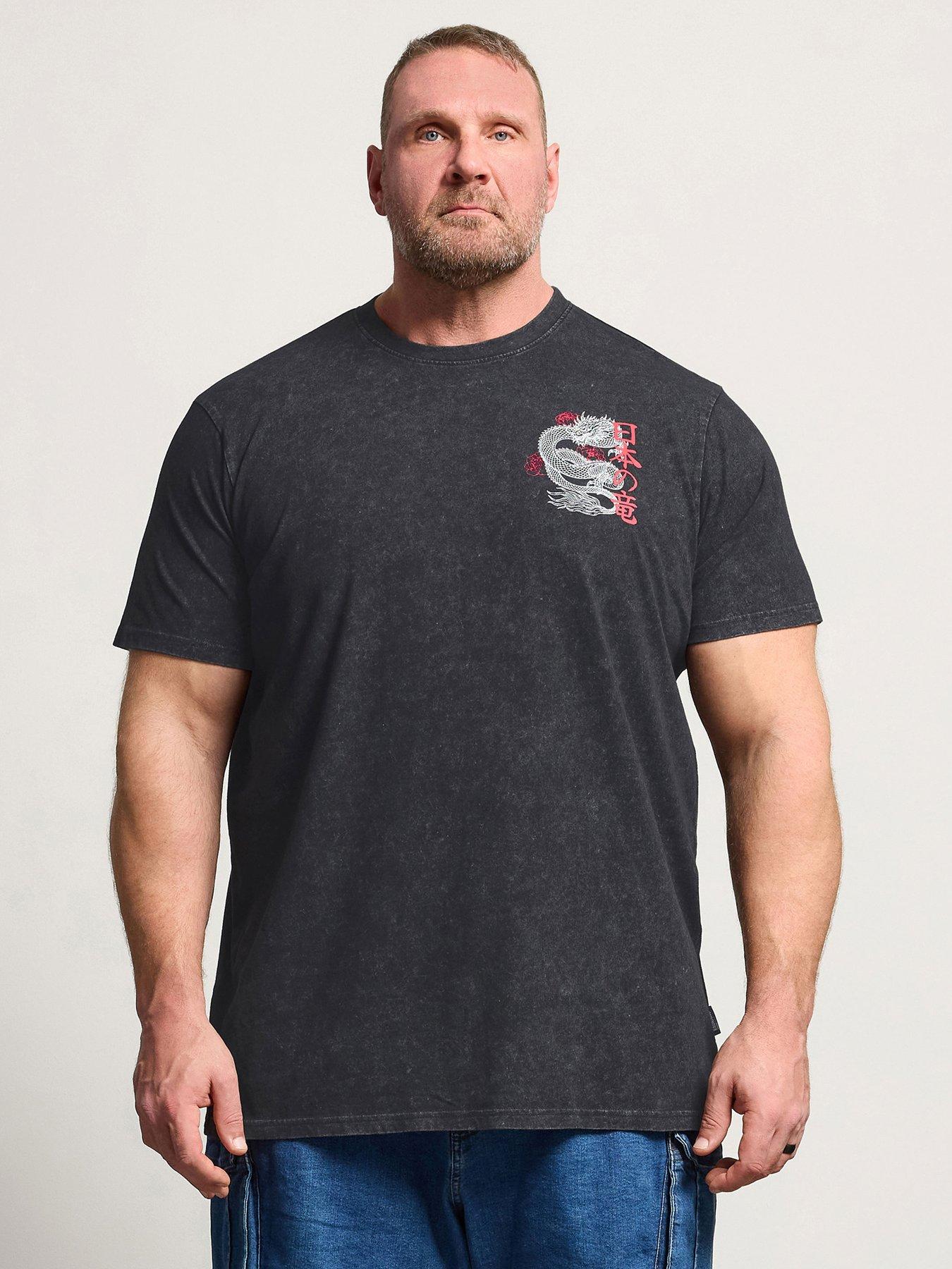 BadRhino Badrhino Acidwash Dragon Extra Long T-shirt