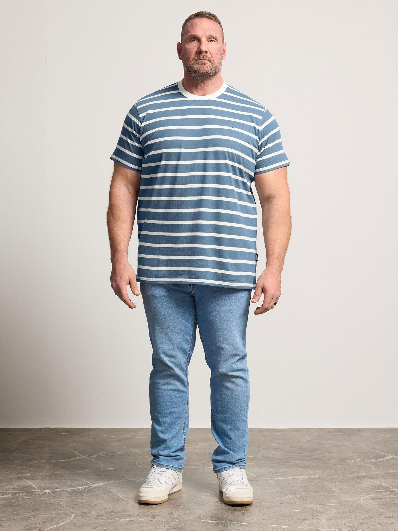 Image 3 of 5 of BadRhino Striped T-Shirt - Blue