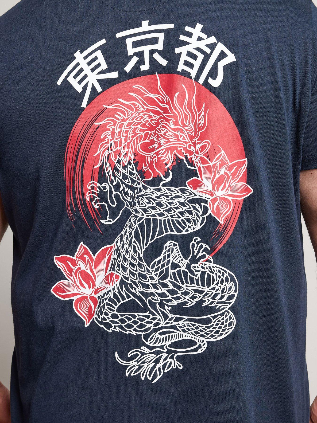  image of badrhino-dragon-t-shirt-blue