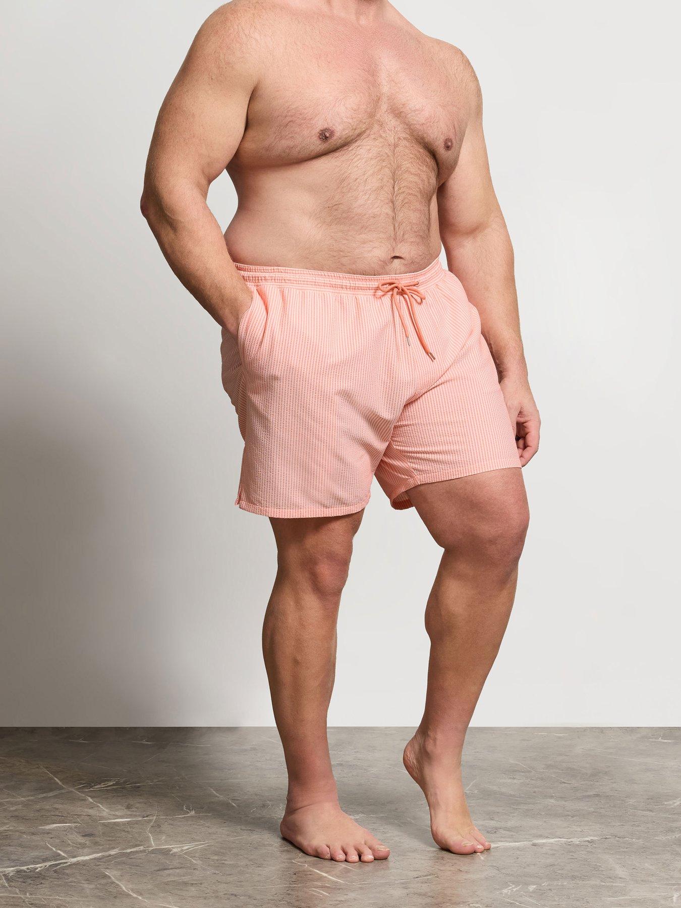 BadRhino Tonal Seersucker Stripe Swim Shorts