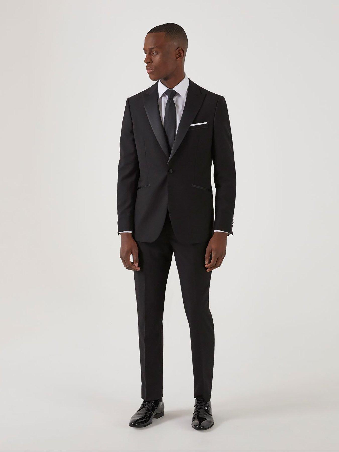 Image 3 of 5 of Skopes Sinatra Tapered Fit Suit Trousers - Black