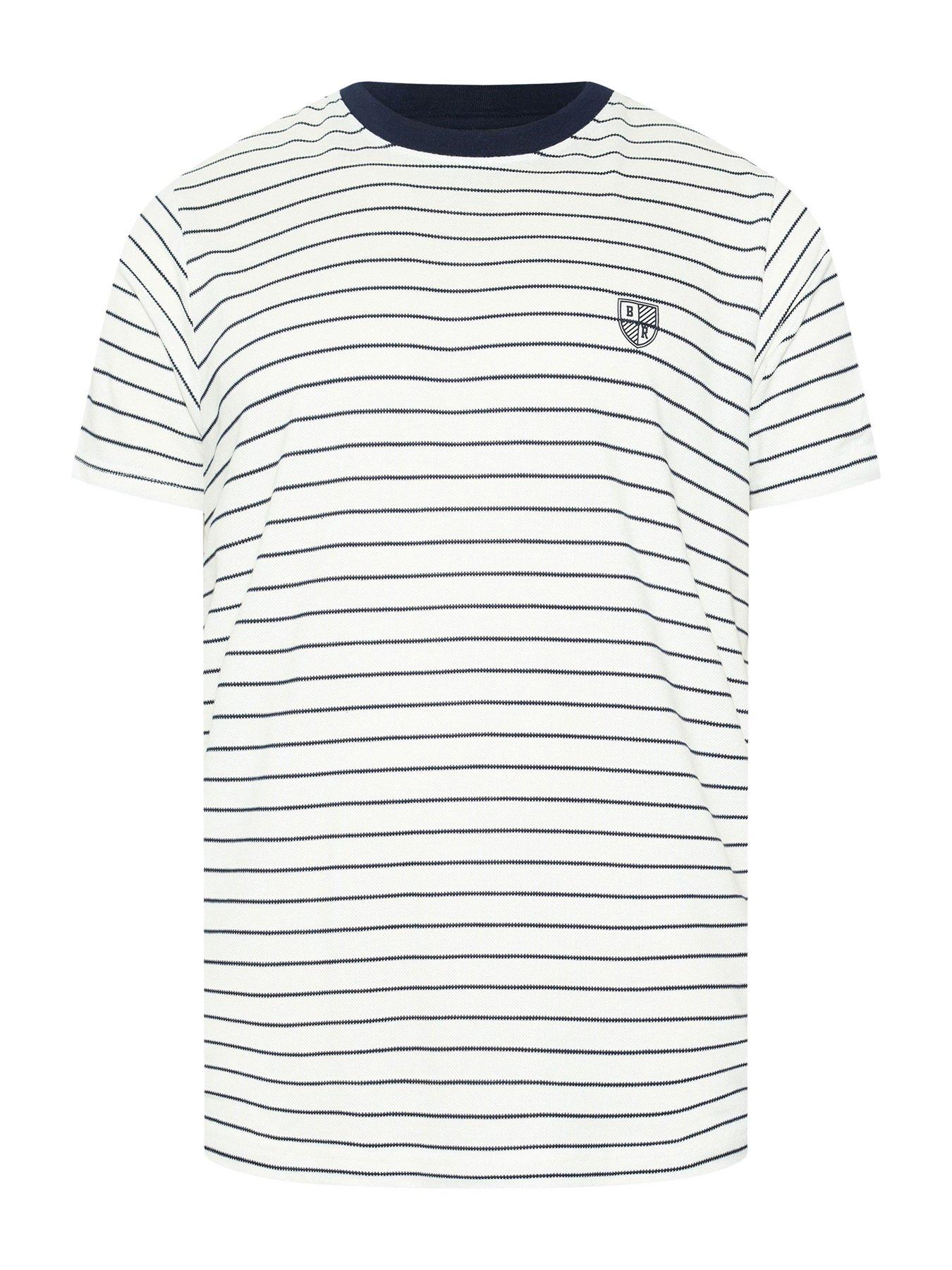 Image 5 of 5 of BadRhino Pique Stripe T-Shirt - Natural